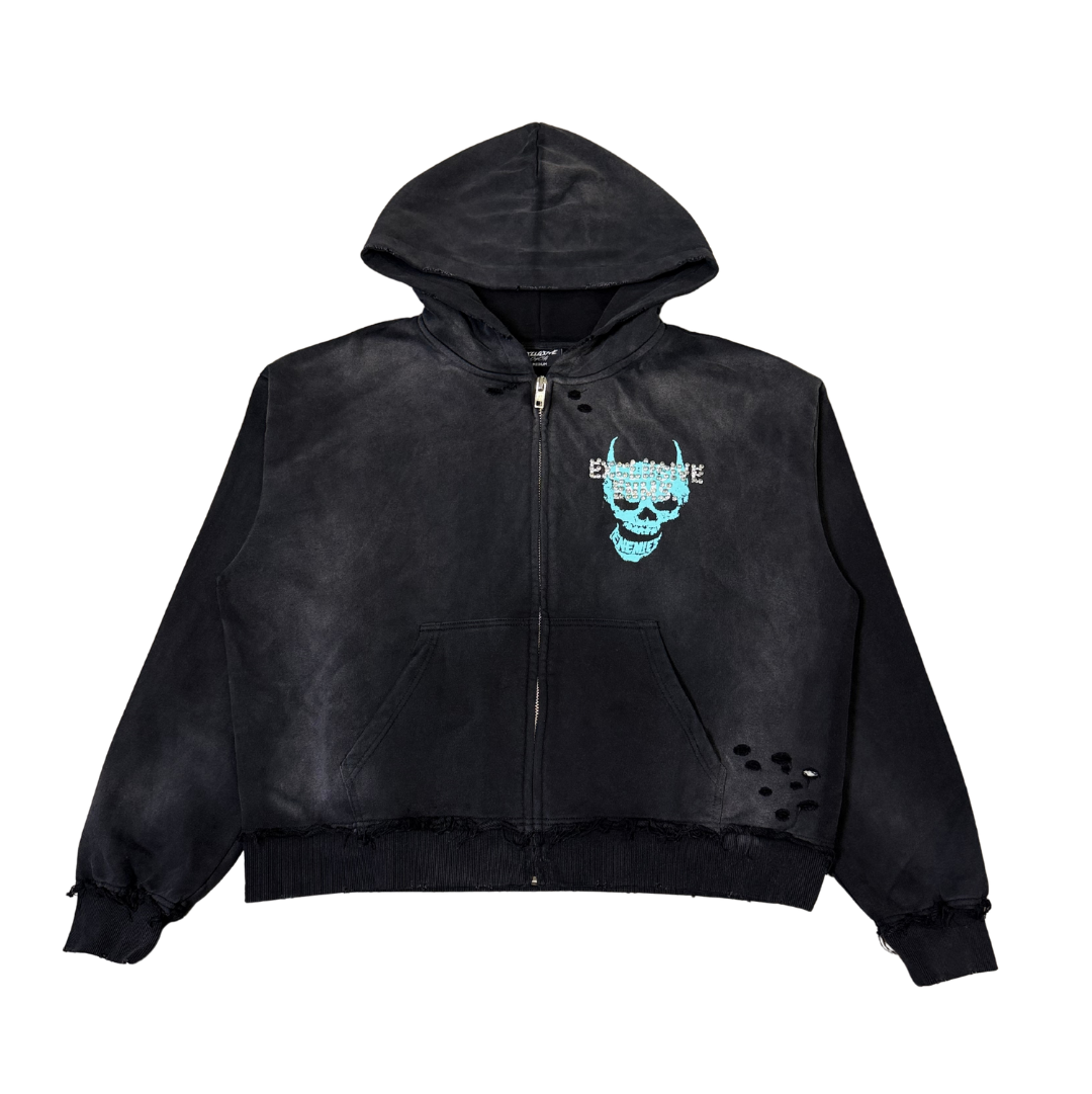 Exclusive Enemies Black/Teal Hoodie