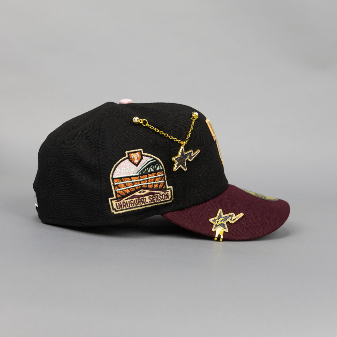 EXCLUSIVO DE NEW ERA 59FIFTY CHROME BLANCO/AZUL TEXAS RANGERS CON 40 ANIVERSARIO 