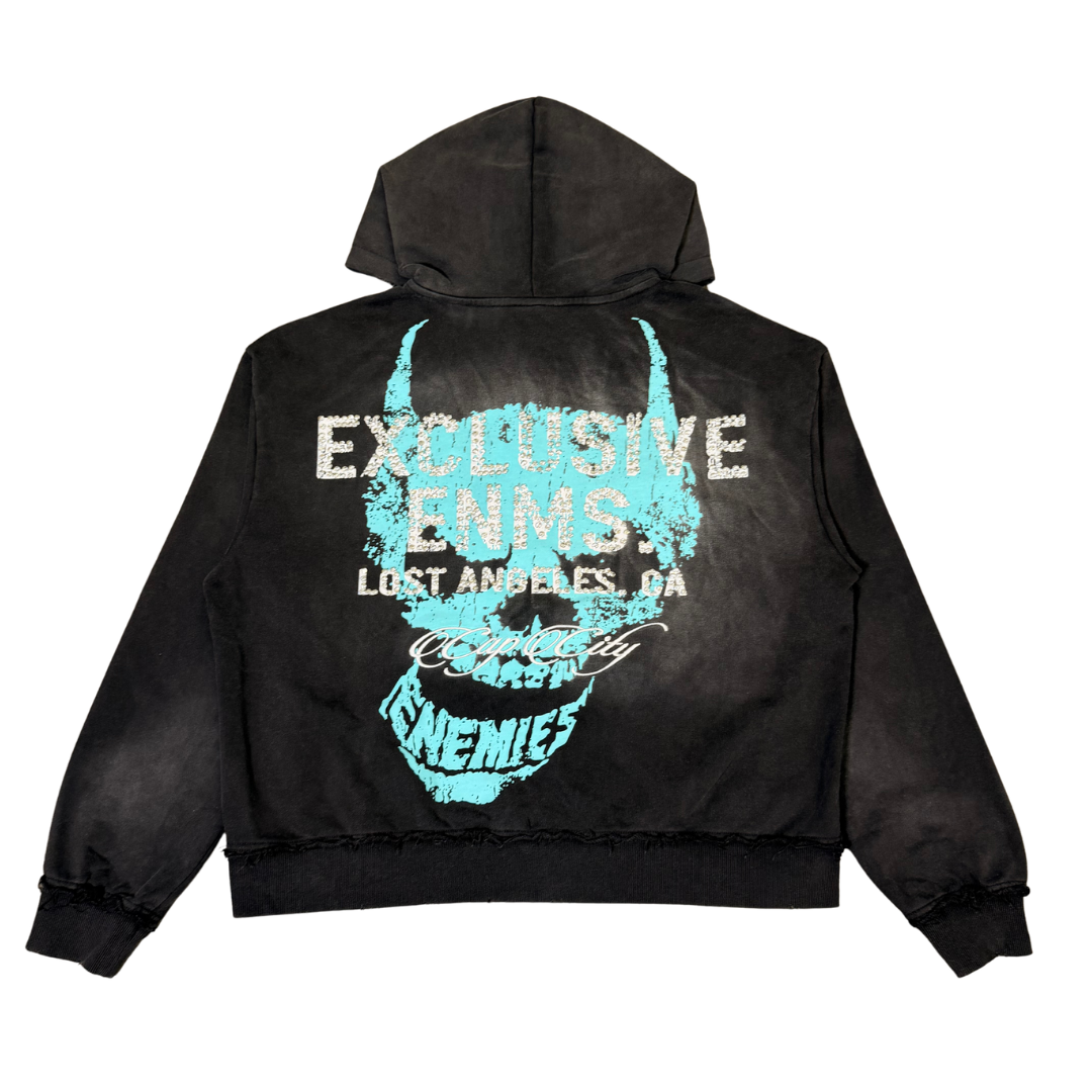 Exclusive Enemies Black/Teal Hoodie