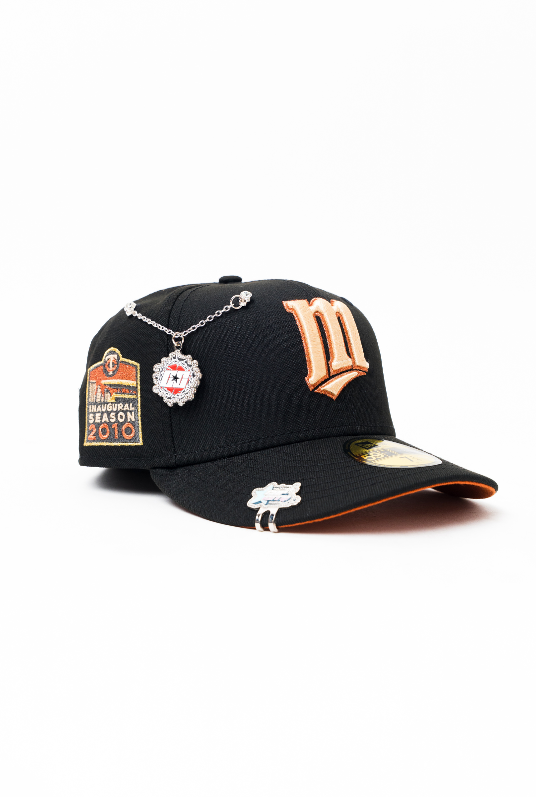 NEW ERA EXCLUSIVE 59FIFTY BLACK MINNESOTA TWINS W/ 2010 INAUGURAL SEASON SIDE PATCH
