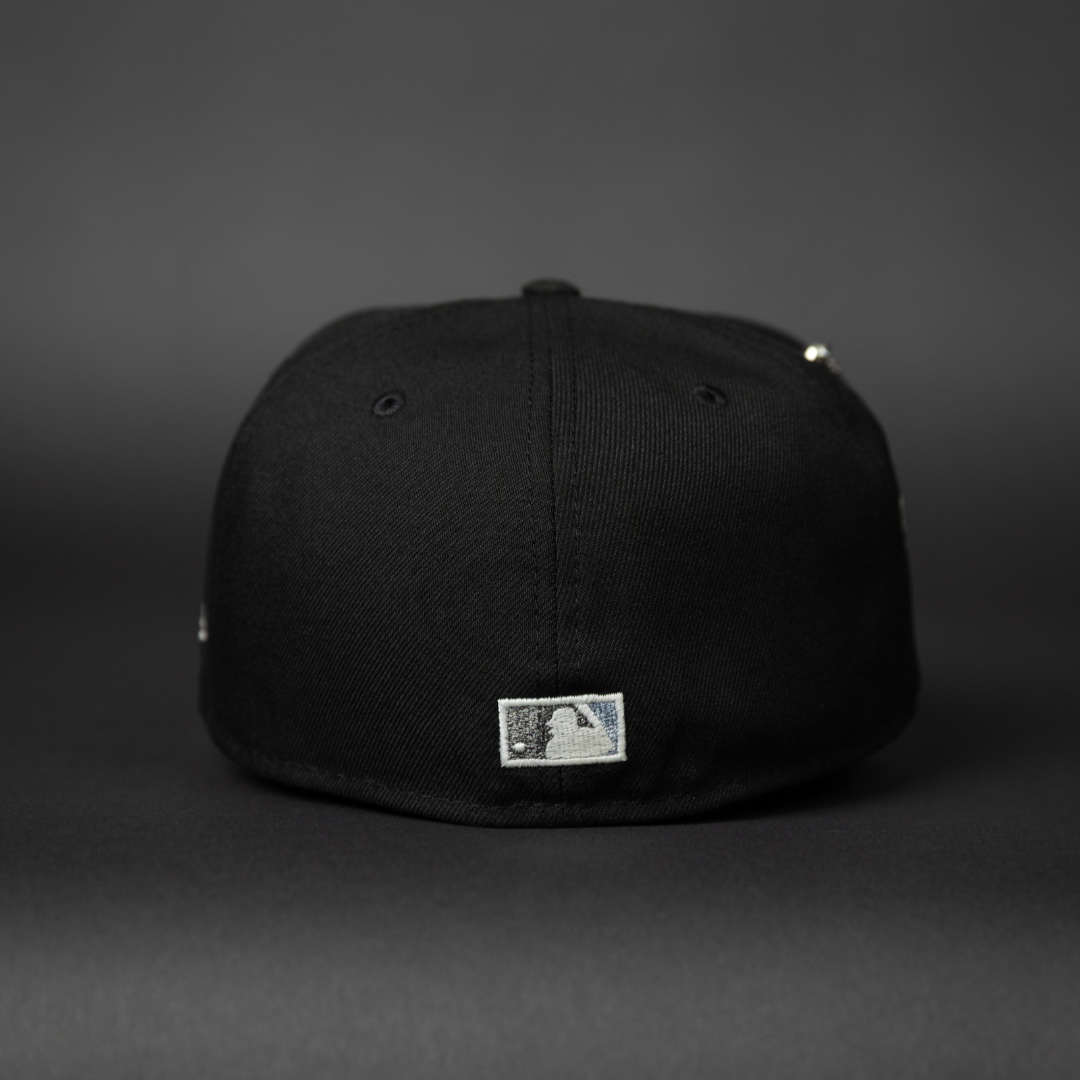 NEW ERA EXCLUSIVE 59FIFTY BLACK LOS ANGELES DODGERS W/ 40TH ANNIVERSARY SIDE PATCH