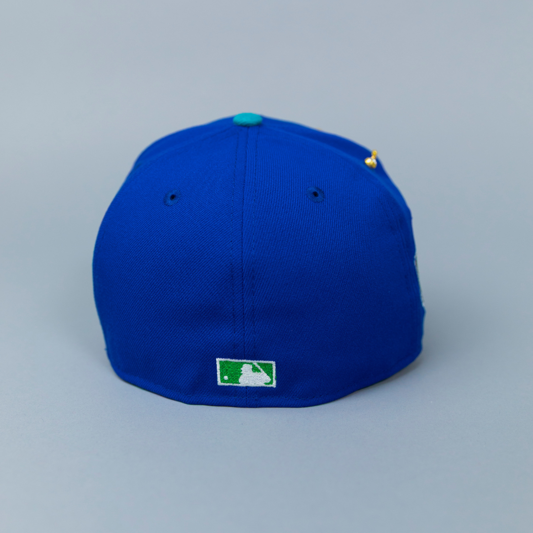 NEW ERA EXCLUSIVE 59FIFTY BLUE/ BLACK PHILADELPHIA PHILLIES W/ 1996 ALL STAR GAME PATCH