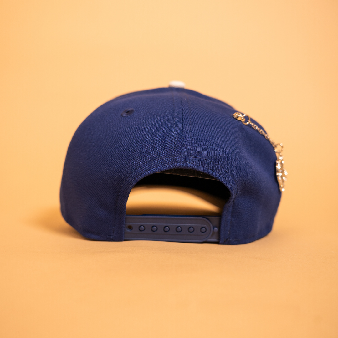 NEW ERA EXCLUSIVE 9FIFTY A-FRAME BLUE LOS ANGELES DODGERS "SHOHEI OHTANI"SCRIPT W/ LA LOGO SIDE PATCH