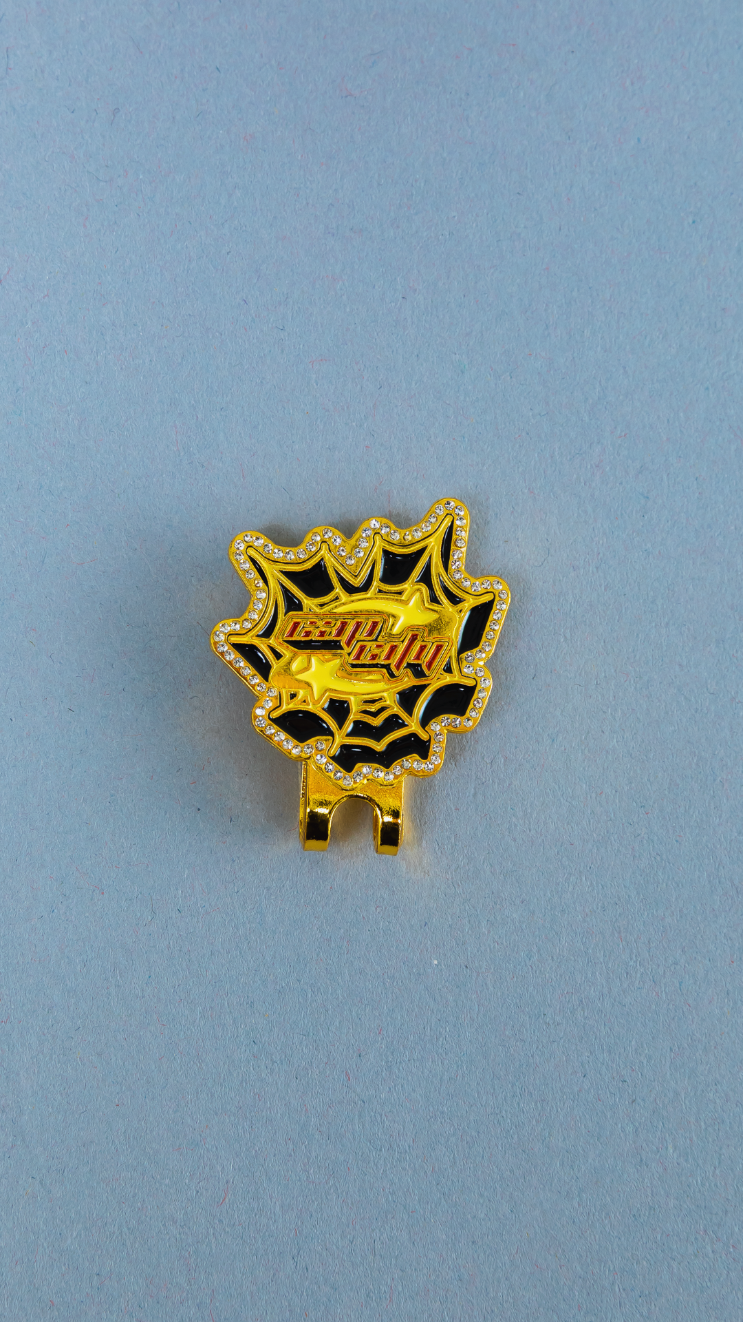 *NEW GOLD "CAP CITY" SPIDER WEB BLIP W/ RHINESTONES VERY LIMITED