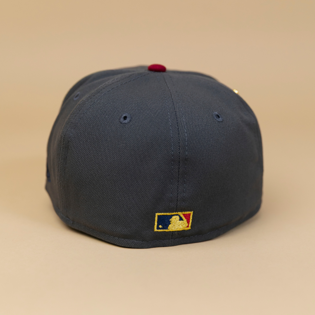 NEW ERA EXCLUSIVE 59FIFTY GREY/ NAVY SAN DIEGO PADRES W/ ALL STAR GAME SIDE PATCH