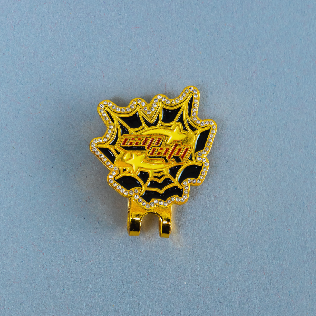 *NEW GOLD "CAP CITY" SPIDER WEB BLIP W/ RHINESTONES VERY LIMITED