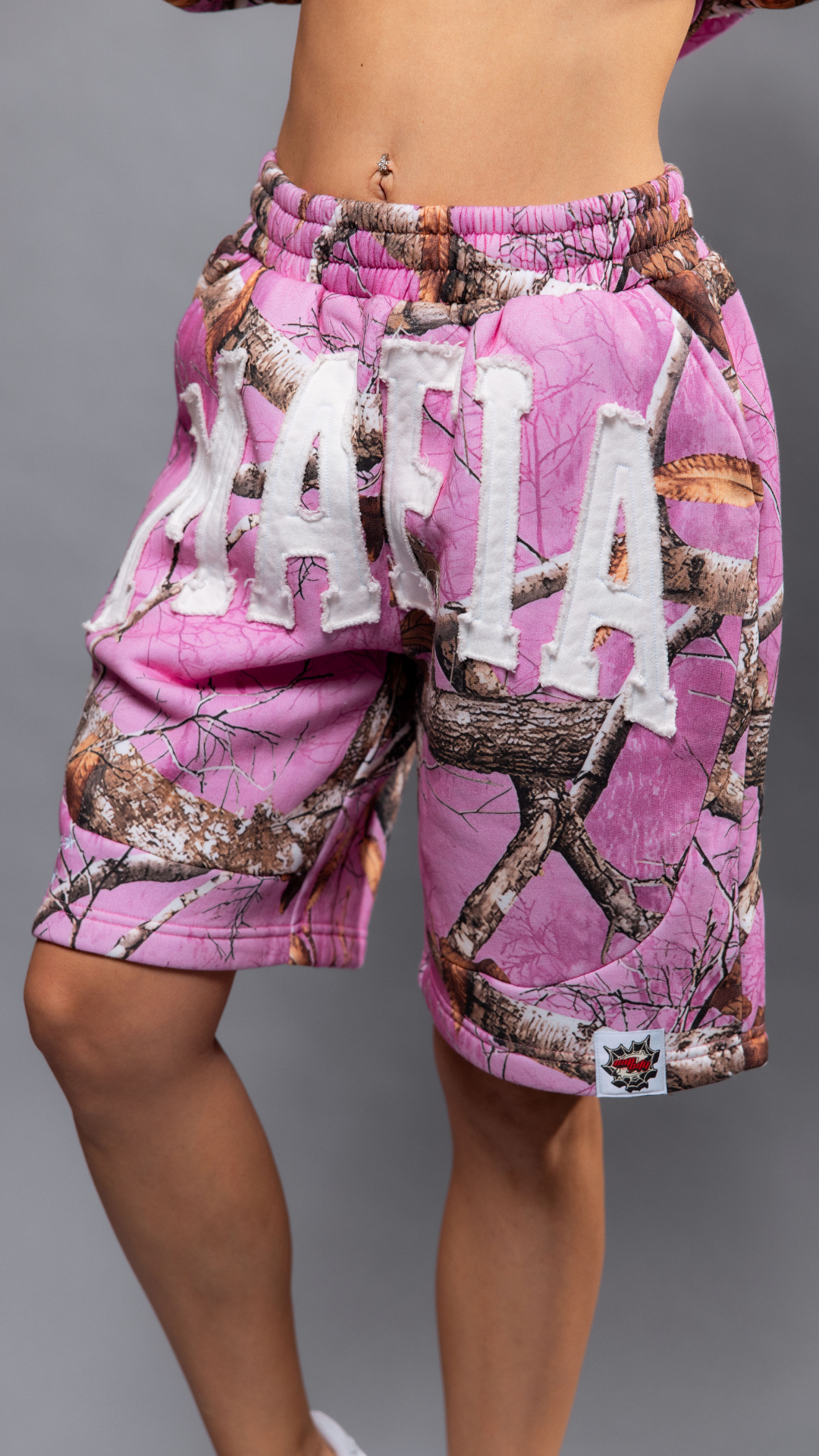 CAP CITY X SHORELINE MAFIA PINK CAMO SHORTS - UNISEX