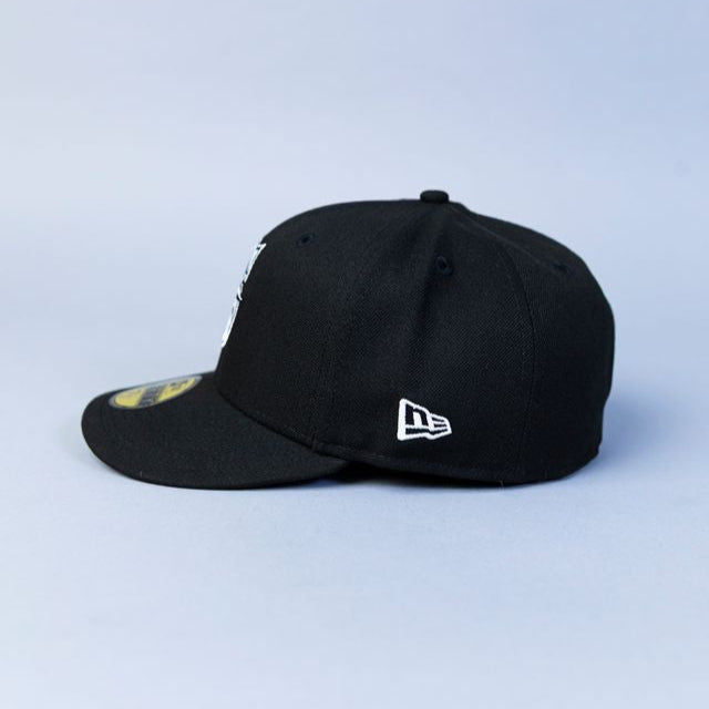 NEW ERA EXCLUSIVE 59FIFTY BLACK SEATTLE MARINERS W/ 40TH ANNIVERSARY SIDE PATCH