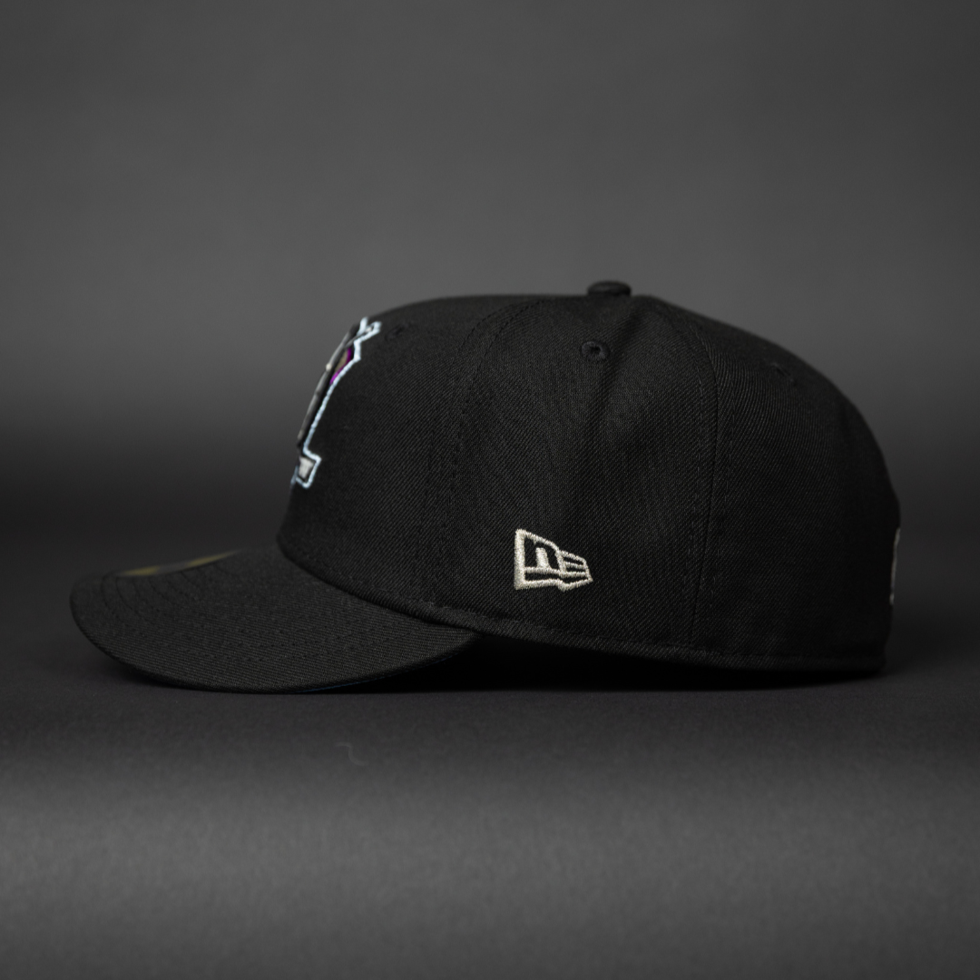 NEW ERA EXCLUSIVE 59FIFTY BLACK ANAHEIM DUCKS W/ 30TH ANNIVERSARY SIDE PATCH