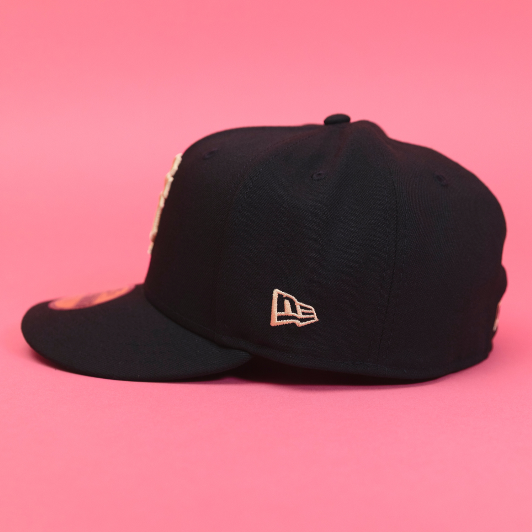 NEW ERA EXCLUSIVE 59FIFTY BLACK SAN FRANCISCO GIANTS W/ 1989 WORLD SERIES SIDE PATCH
