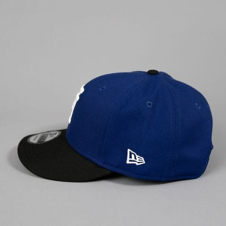 NEW ERA EXCLUSIVE 9FIFTY BLUE/ BLACK UPSIDE DOWN LOS ANGELES DODGERS SNAPBACK W/ 2020 WORLD SERIES SIDE PATCH