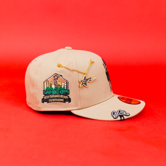 NEW ERA EXCLUSIVE 59FIFTY LIGHT KHAKI SAN JUDAS W/ "CAP CITY 15TH ANNIVERSARY" SIDE PATCH