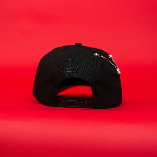 NEW ERA EXCLUSIVE 9FIFTY A-FRAME BLACKED OUT LOS ANGELES DODGERS JAPANESE SCRIPT W/ SHOHEI OHTANI 50-50 CLUB SIDE PATCH