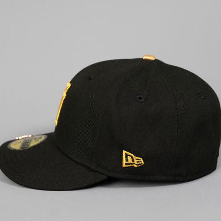 NEW ERA EXCLUSIVE 59FIFTY BLACK UPSIDE DOWN LOS ANGELES DODGERS W/ 100TH ANNIVERSARY SIDE PATCH