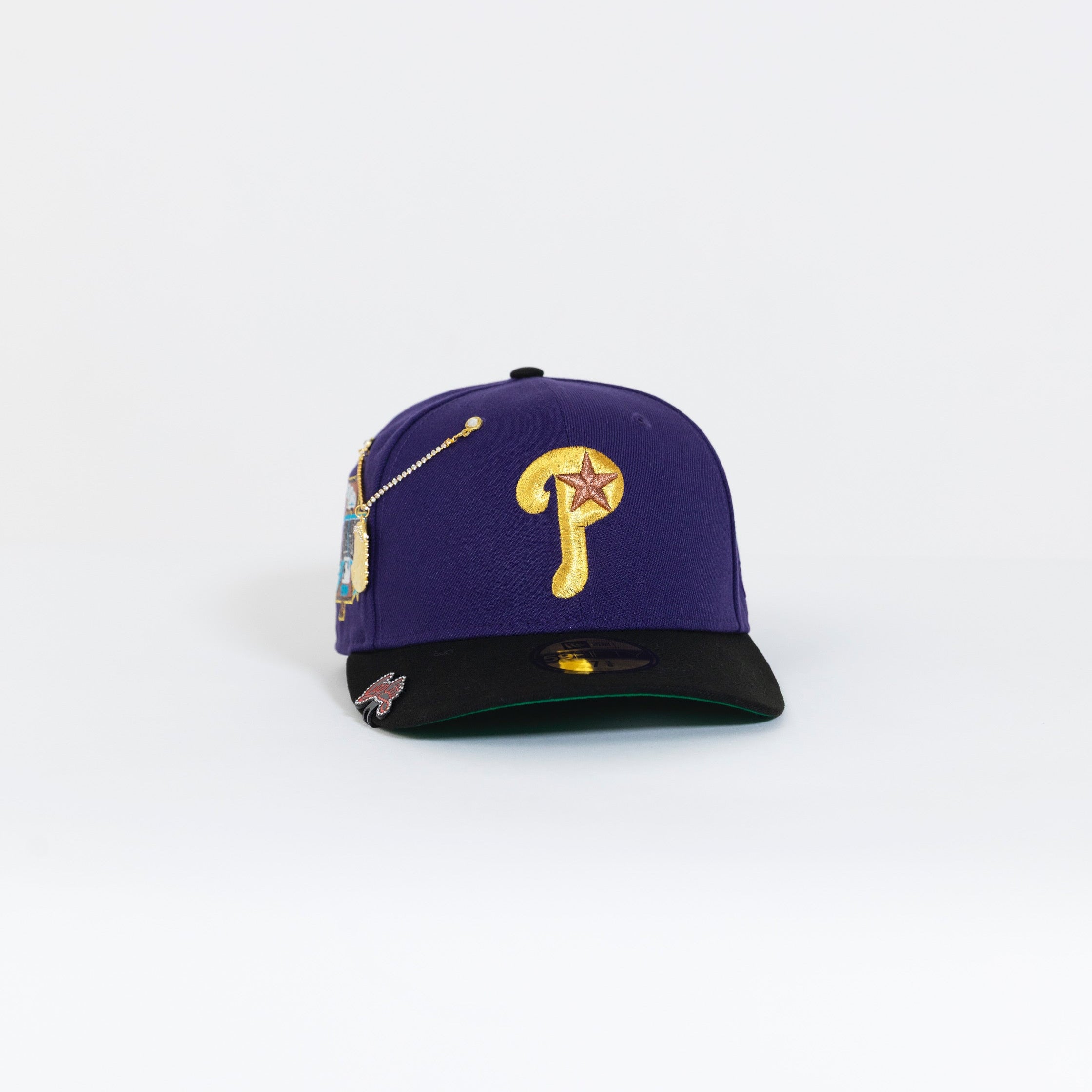 NEW ERA EXCLUSIVE 59FIFTY PURPLE/ BLACK PHILADELPHIA PHILLIES W/ 1996 ALL STAR GAME PATCH