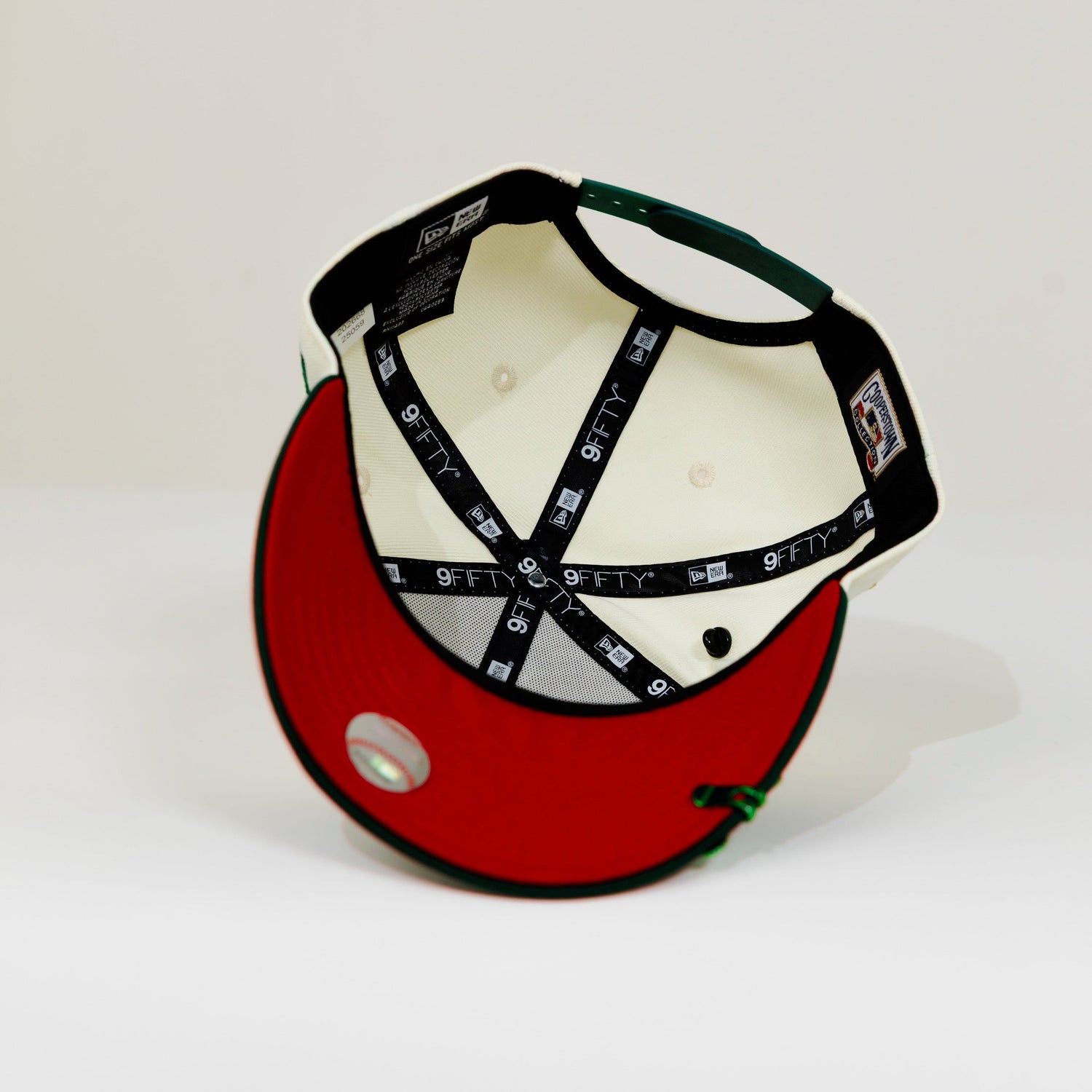 NEW ERA EXCLUSIVE 9FIFTY CHROME/ FOREST GREEN LOS ANGELES DODGERS SNAPBACK W/ 100TH ANNVIERSARY SIDE PATCH