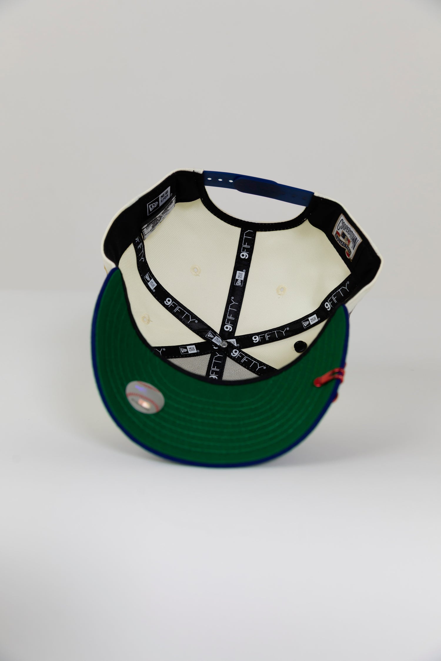 NEW ERA EXCLUSIVE 9FIFTY CHROME/ BLUE LOS ANGELES DODGERS SNAPBACK W/ 100TH ANNIVERSARY SIDE PATCH