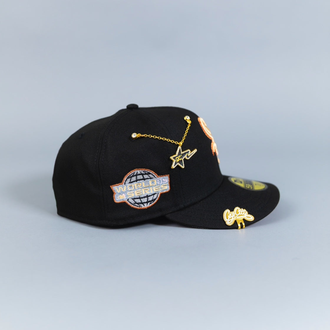 NEW ERA EXCLUSIVE 59FIFTY BLACK CHICAGO WHITE SOX W/ 2005 WORLD SERIES SIDE PATCH