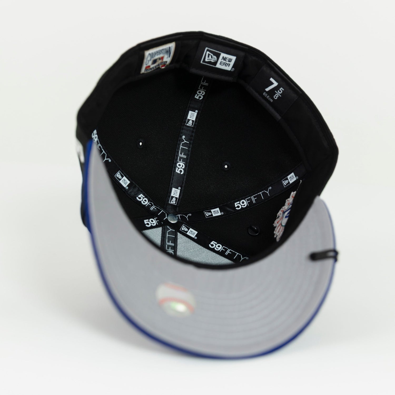 NEW ERA 59FIFTY BLACK/ PURPLE LOS ANGELES DODGERS SCRIPT W/ CACTUS LEAGUE SIDE PATCH