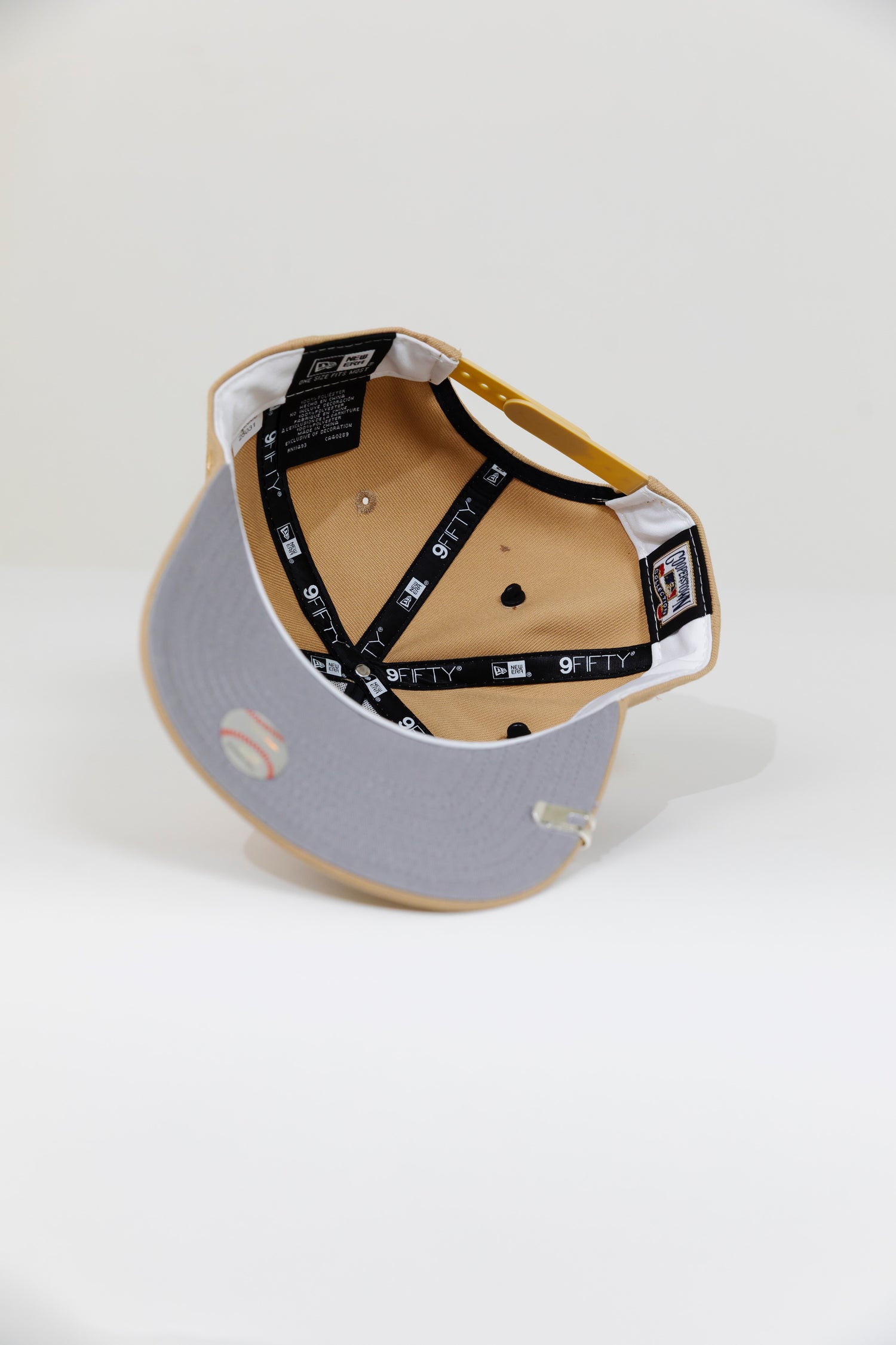NEW ERA EXCLUSIVE 9FIFTY A-FRAME LIGHT KHAKI LOS ANGELES DODGERS W/ 100TH ANNIVERSARY SIDE PATCH