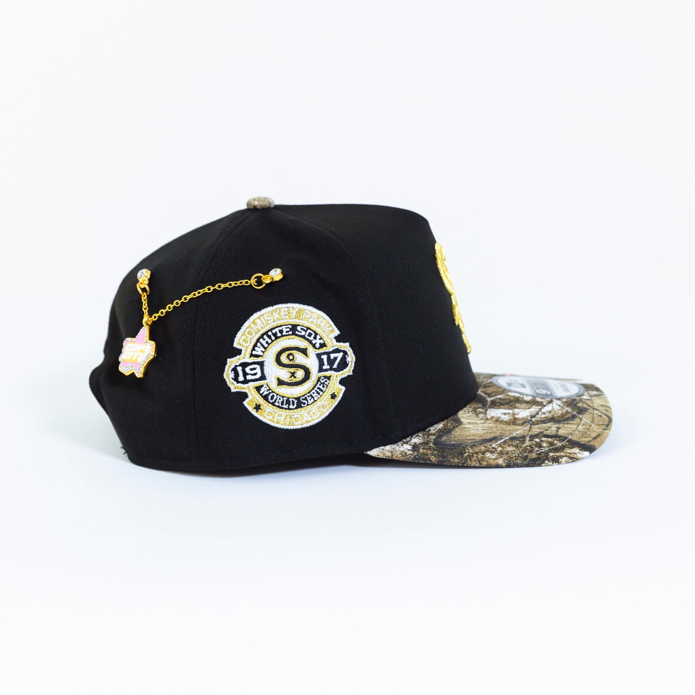 NEW ERA EXCLUSIVE 9FIFTY A-FRAME BLACK/ REALTREE CHICAGO WHITE SOX W/ 1917 WORLD SERIES SIDE PATCH
