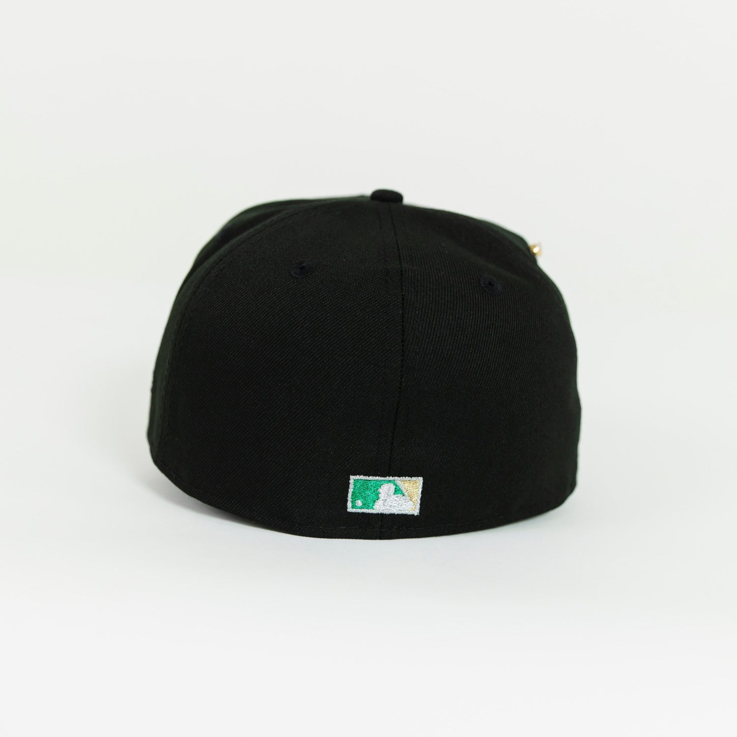 NEW ERA EXCLUSIVE 59FIFTY BLACK OAKLAND ATHLETICS W/ 50TH ANNIVERSARY SIDE PATCH
