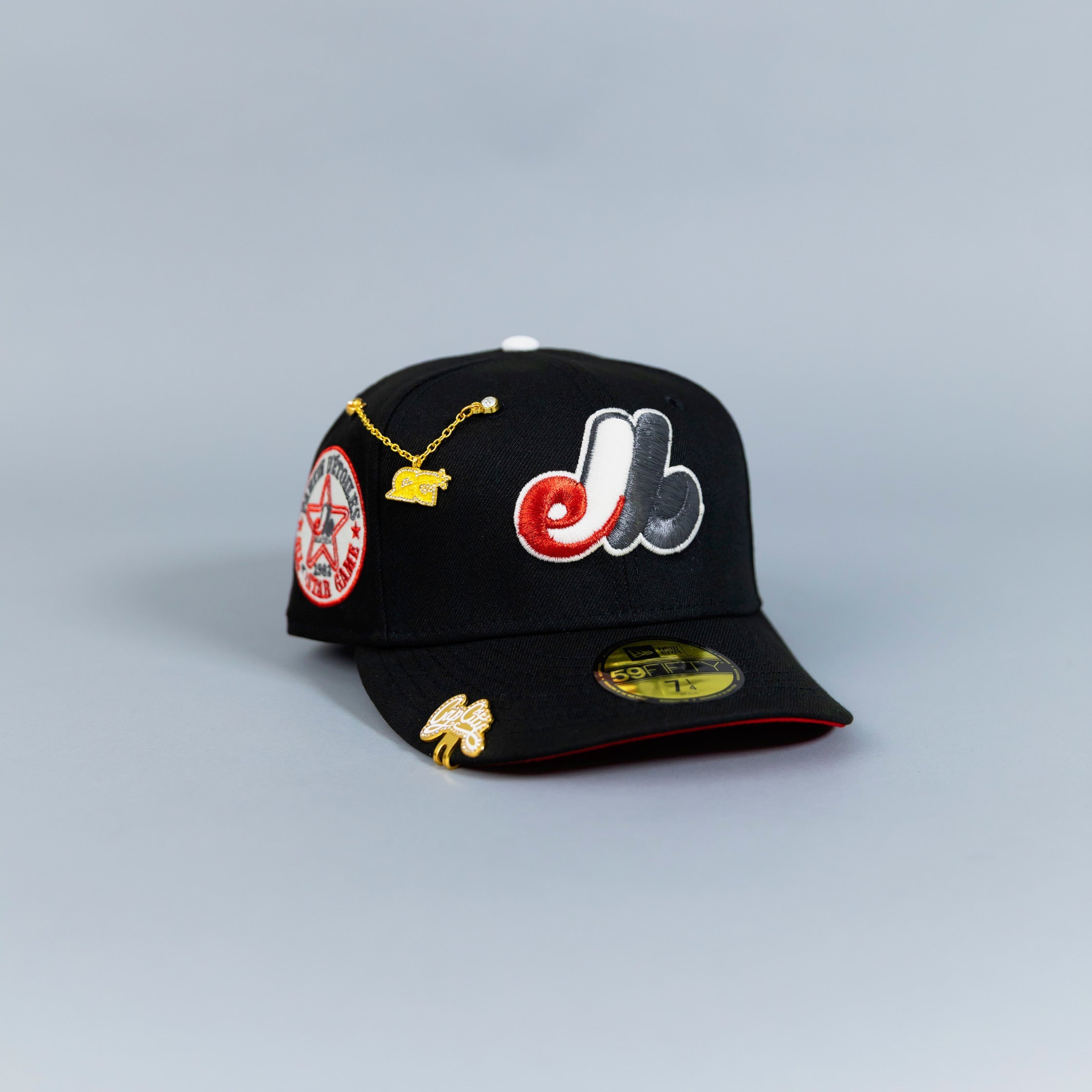 NEW ERA EXCLUSIVE 59FIFTY BLACK MONTREAL EXPOS W/ 1982 SIDE PATCH