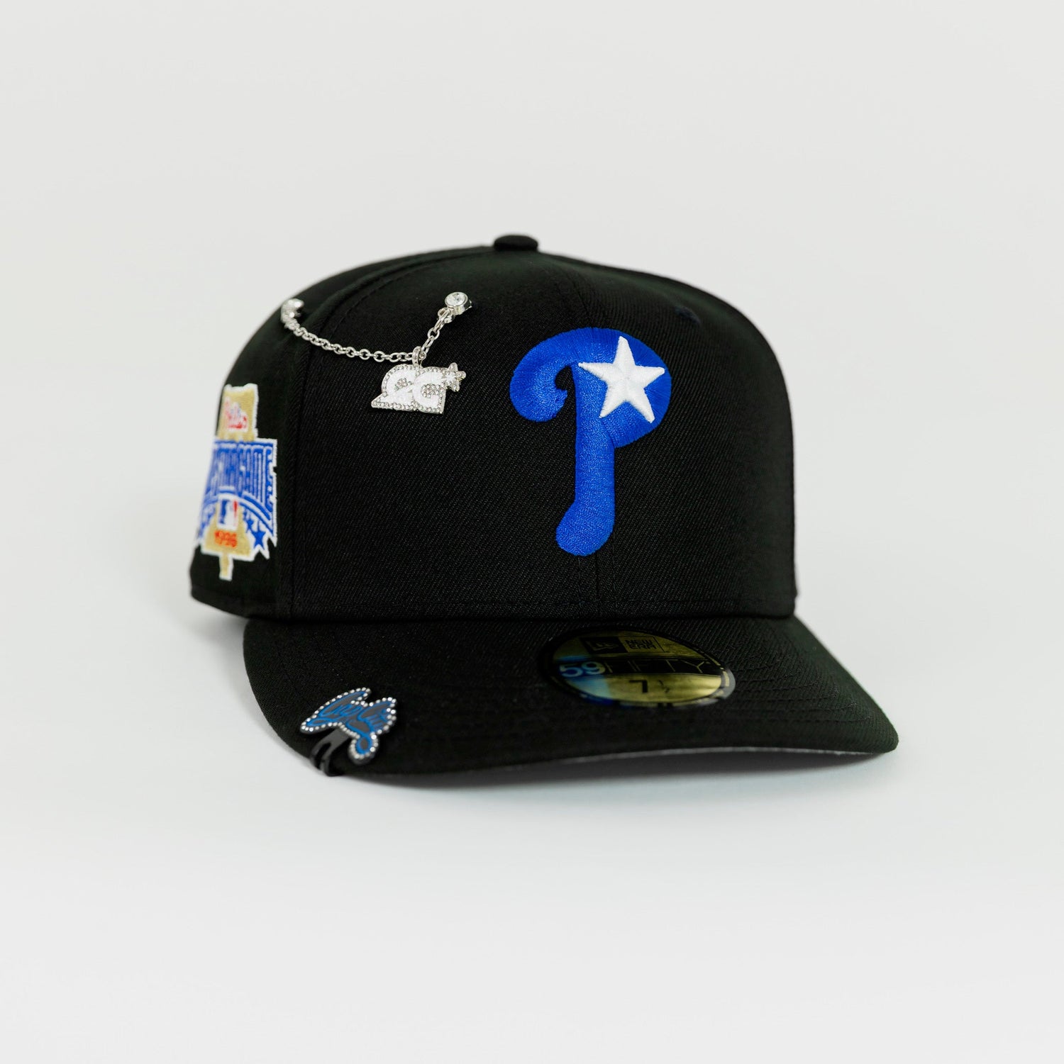 NEW ERA EXCLUSIVE 59FIFTY BLACK PHILADELPHIA PHILLIES W/ 1996 ALL STAR GAME PATCH