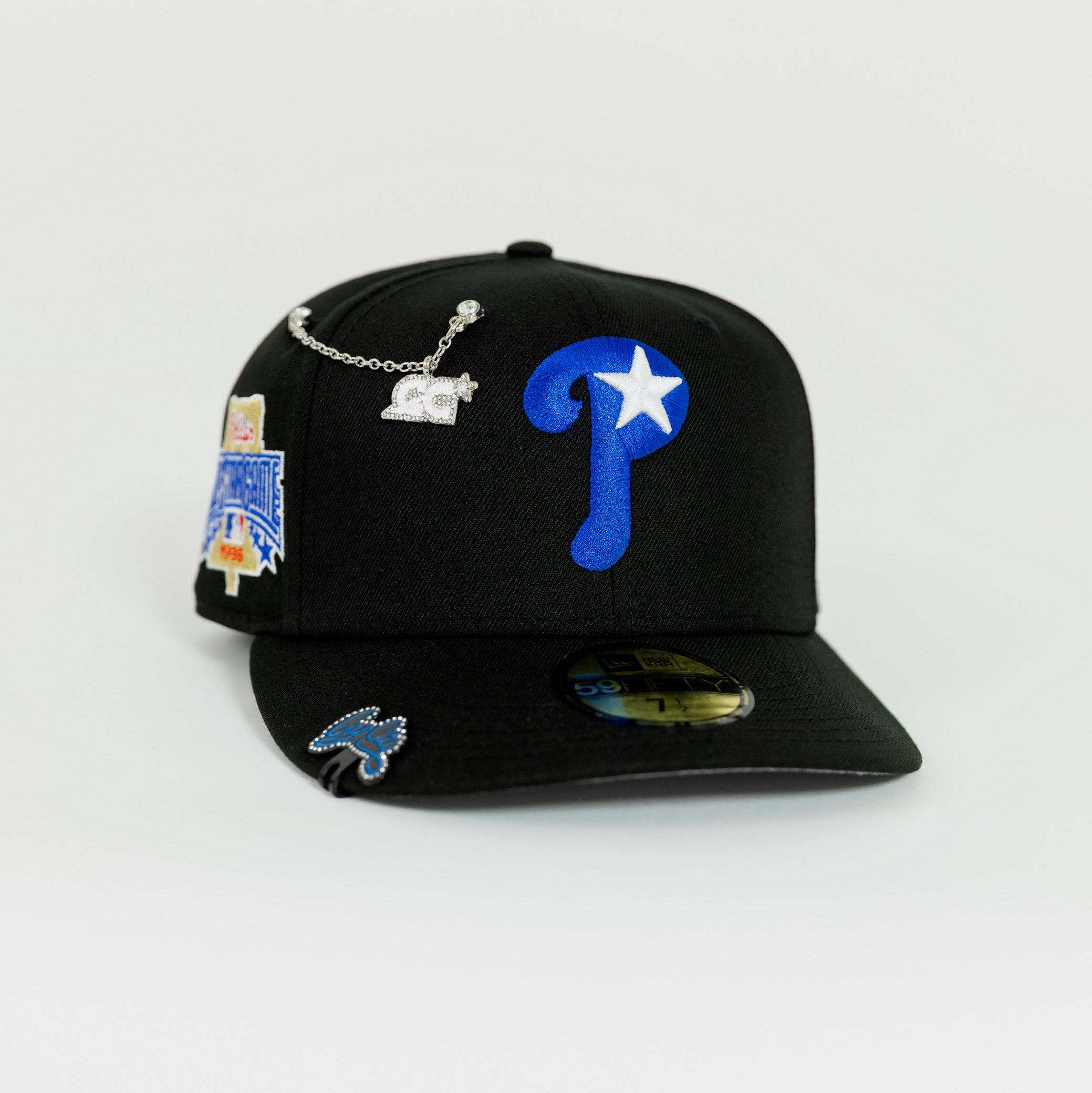 NEW ERA EXCLUSIVE 59FIFTY BLACK PHILADELPHIA PHILLIES W/ 1996 ALL STAR GAME PATCH