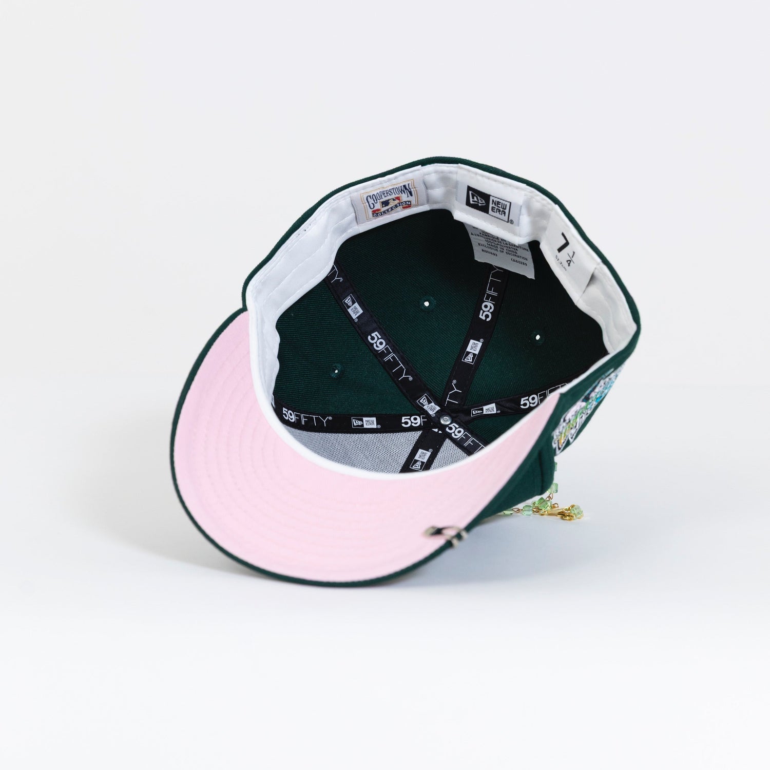 NEW ERA EXCLUSIVE 59FIFTY FOREST GREEN TAMPA BAY DEVILRAYS W/ INAUGURAL SEASON SIDE PATCH