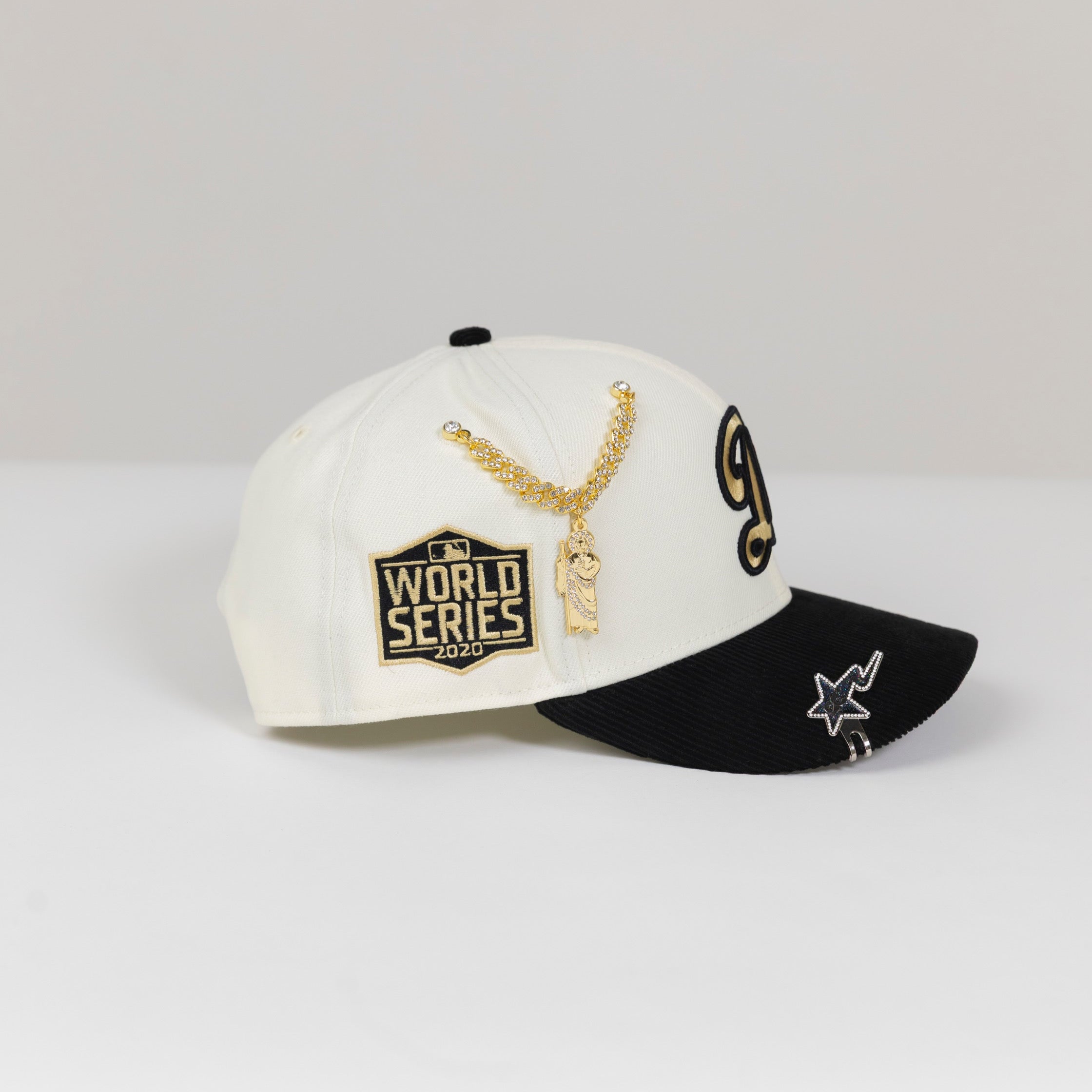 NEW ERA EXCLUSIVE 9FIFTY CHROME/ CORDUROY LOS ANGELES DODGERS SNAPBACK W/ 2020 WORLD SERIES SIDE PATCH