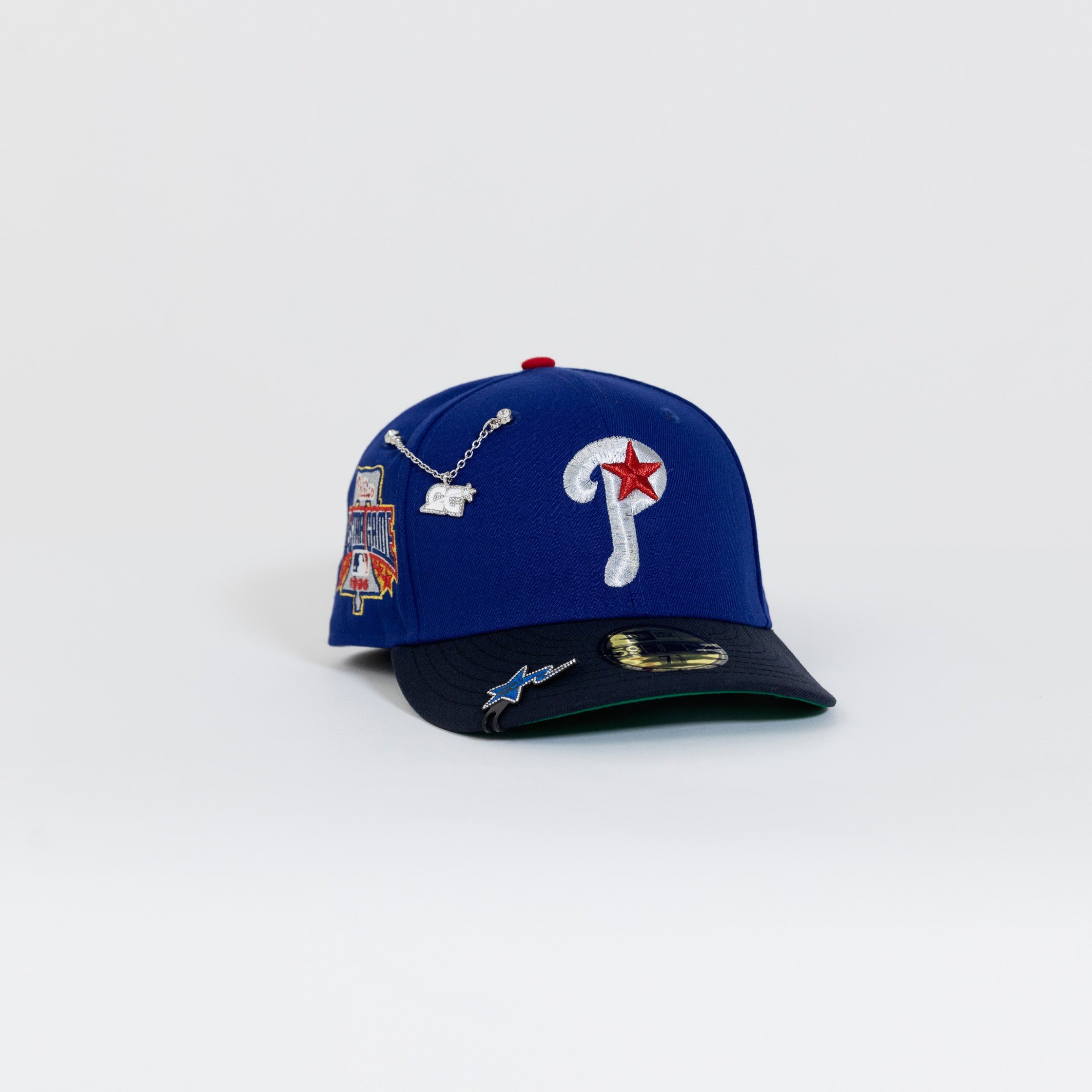 NEW ERA EXCLUSIVE 59FIFTY DARK BLUE/ NAVY PHILADELPHIA PHILLIES W/ 1996 ALL STAR GAME PATCH