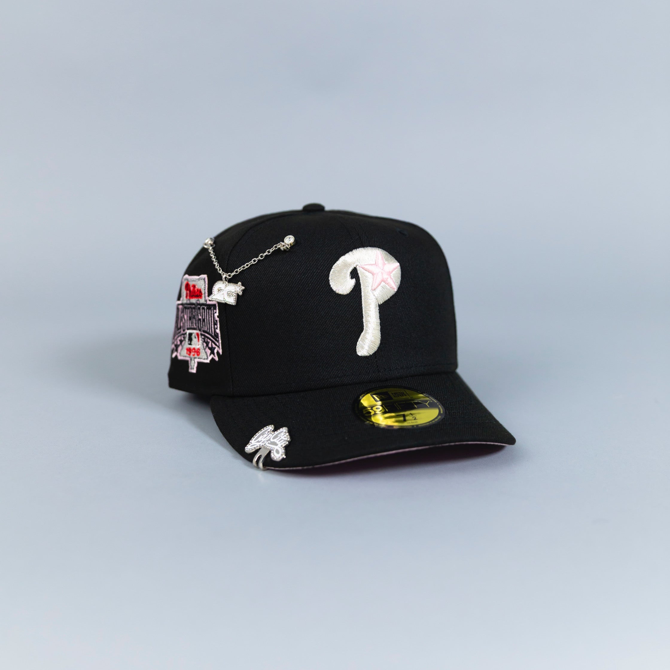 NEW ERA EXCLUSIVE 59FIFTY BLACK PHILADELPHIA PHILLIES W/ 1996 ALL STAR GAME PATCH