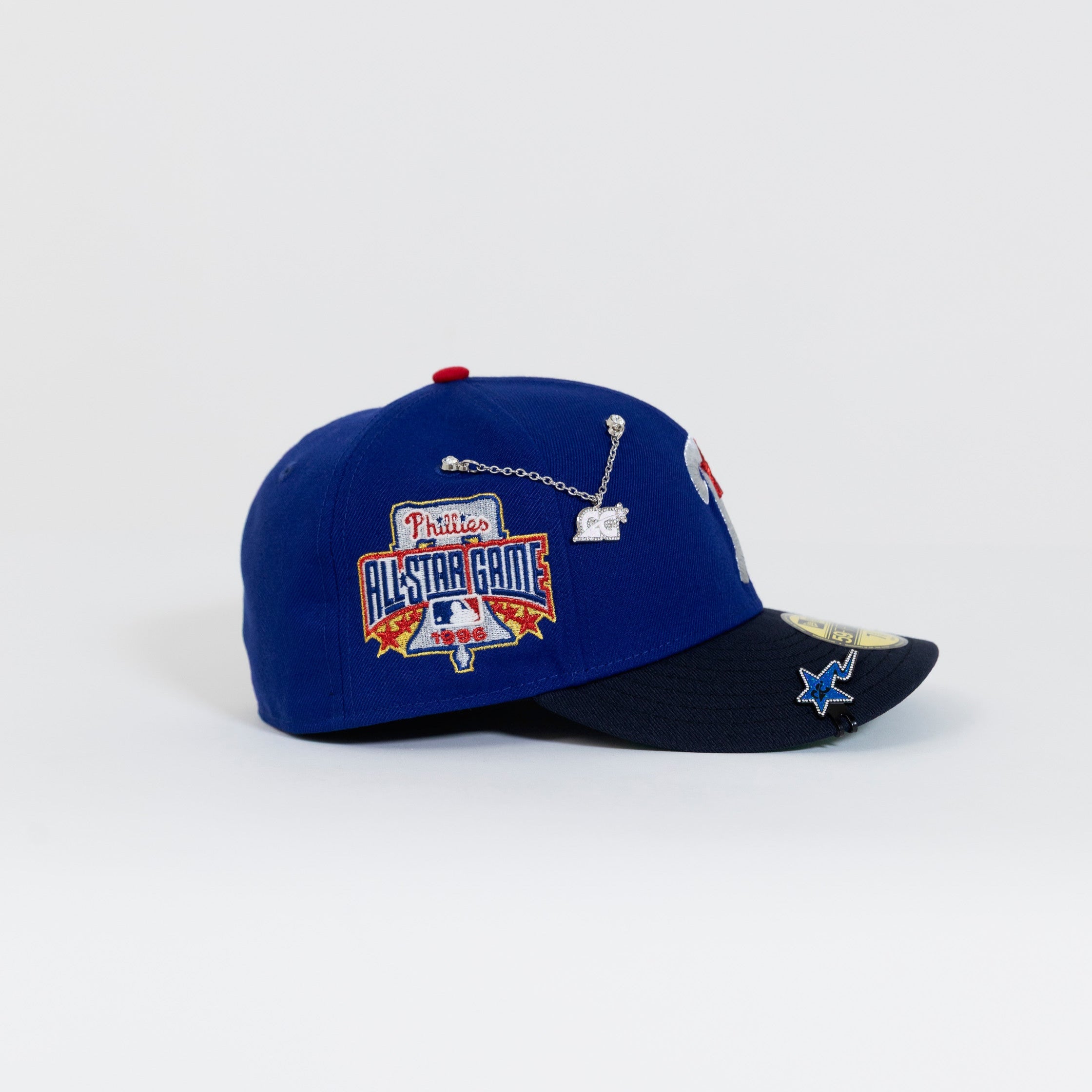 NEW ERA EXCLUSIVE 59FIFTY DARK BLUE/ NAVY PHILADELPHIA PHILLIES W/ 1996 ALL STAR GAME PATCH