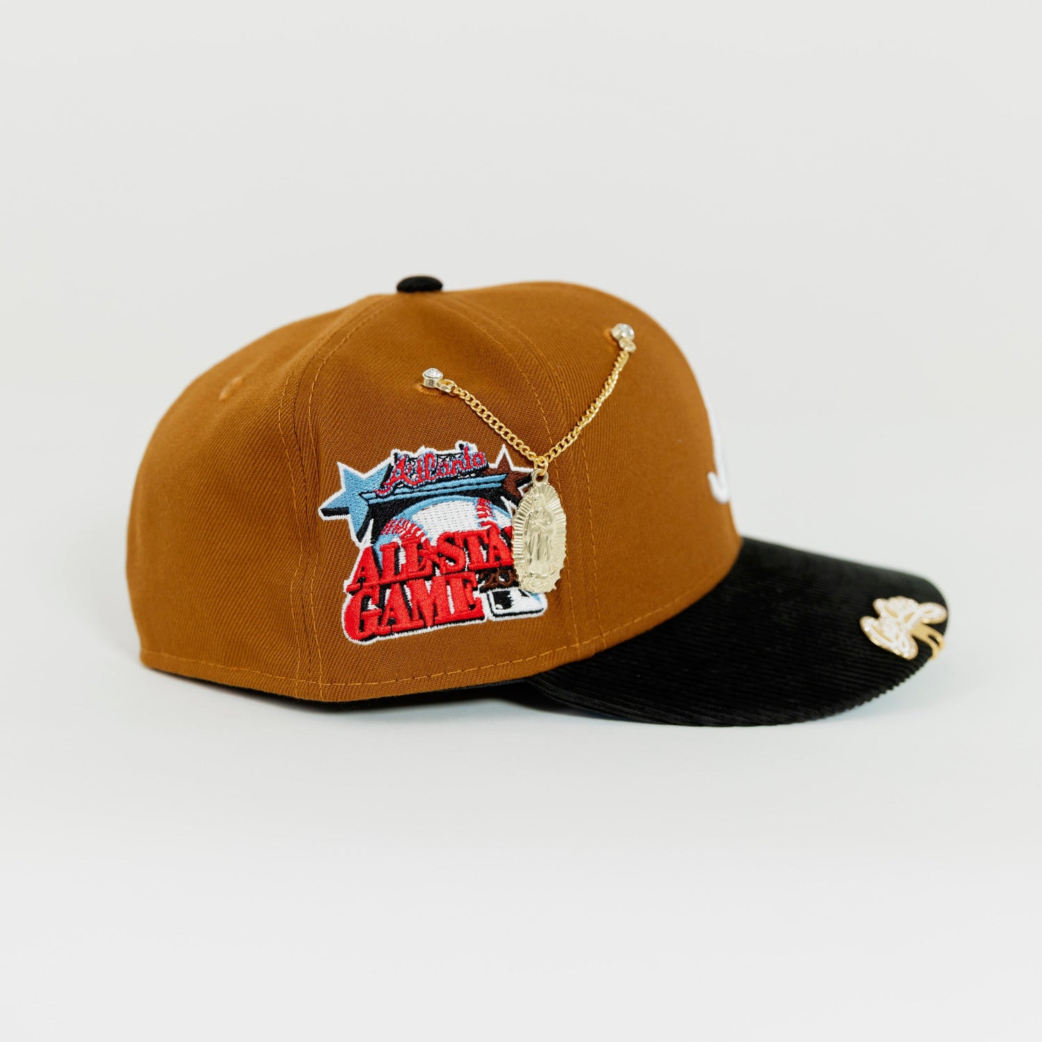 NEW ERA 59FIFTY DARK TAN/ CORDUROY ATLANTA BRAVES W/ 2000 ALL STAR GAME SIDE PATCH