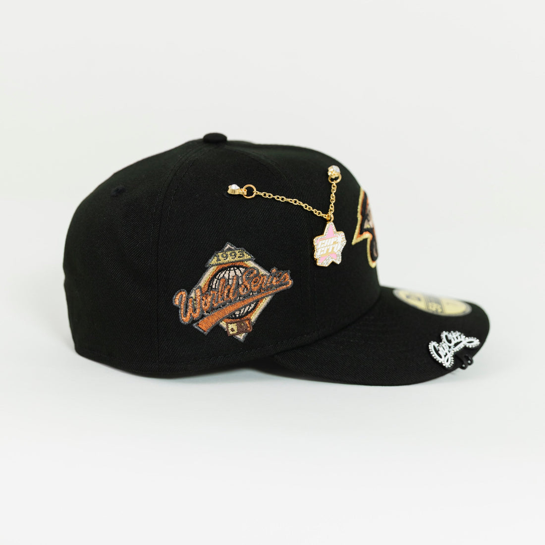 NEW ERA EXCLUSIVE 59FIFTY BLACK TORONTO BLUEJAYS W/ 1995 WORLD SERIES SIDE PATCH