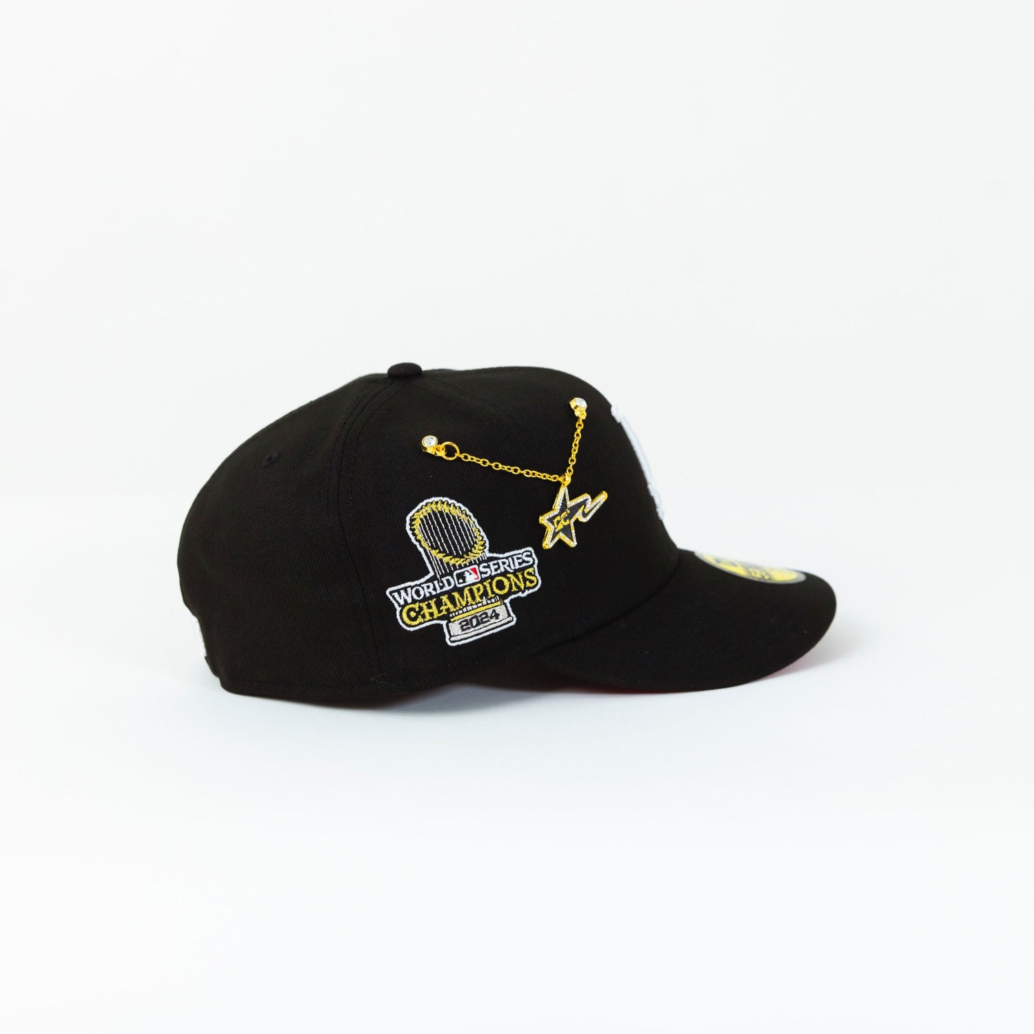 NEW ERA 59FIFTY BLACK LOS ANGELES DODGERS W/ 2024 WORLD SERIES CHAMPIONS SIDE PATCH
