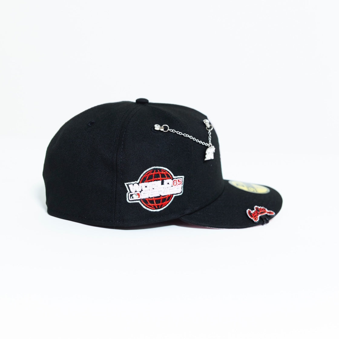 NEW ERA EXCLUSIVE 59FIFTY BLACK CHICAGO WHITE SOX W/ 2005 WORLD SERIES SIDE PATCH