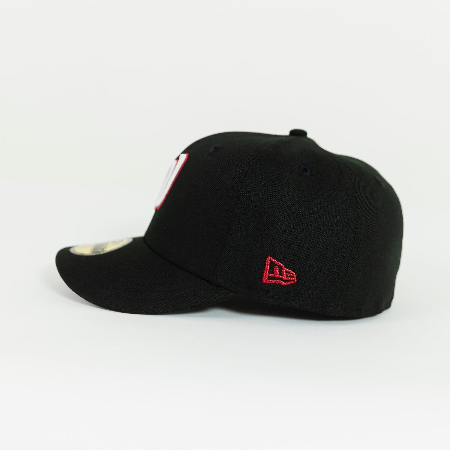 NEW ERA EXCLUSIVE 59FIFTY BLACK WASHINGTON NATIONALS W/ 45TH ANNIVERSARY SIDE PATCH
