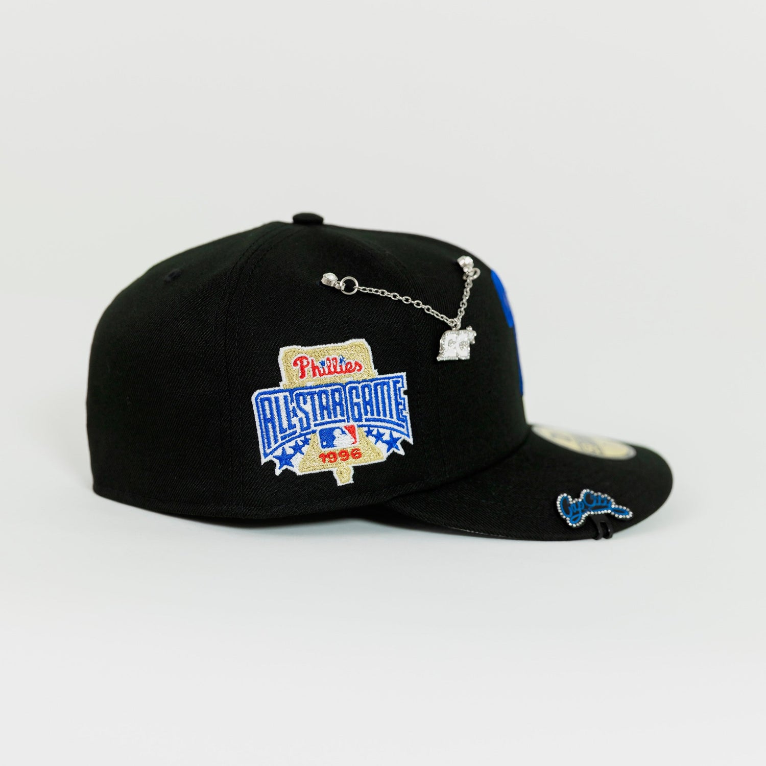 NEW ERA EXCLUSIVE 59FIFTY BLACK PHILADELPHIA PHILLIES W/ 1996 ALL STAR GAME PATCH
