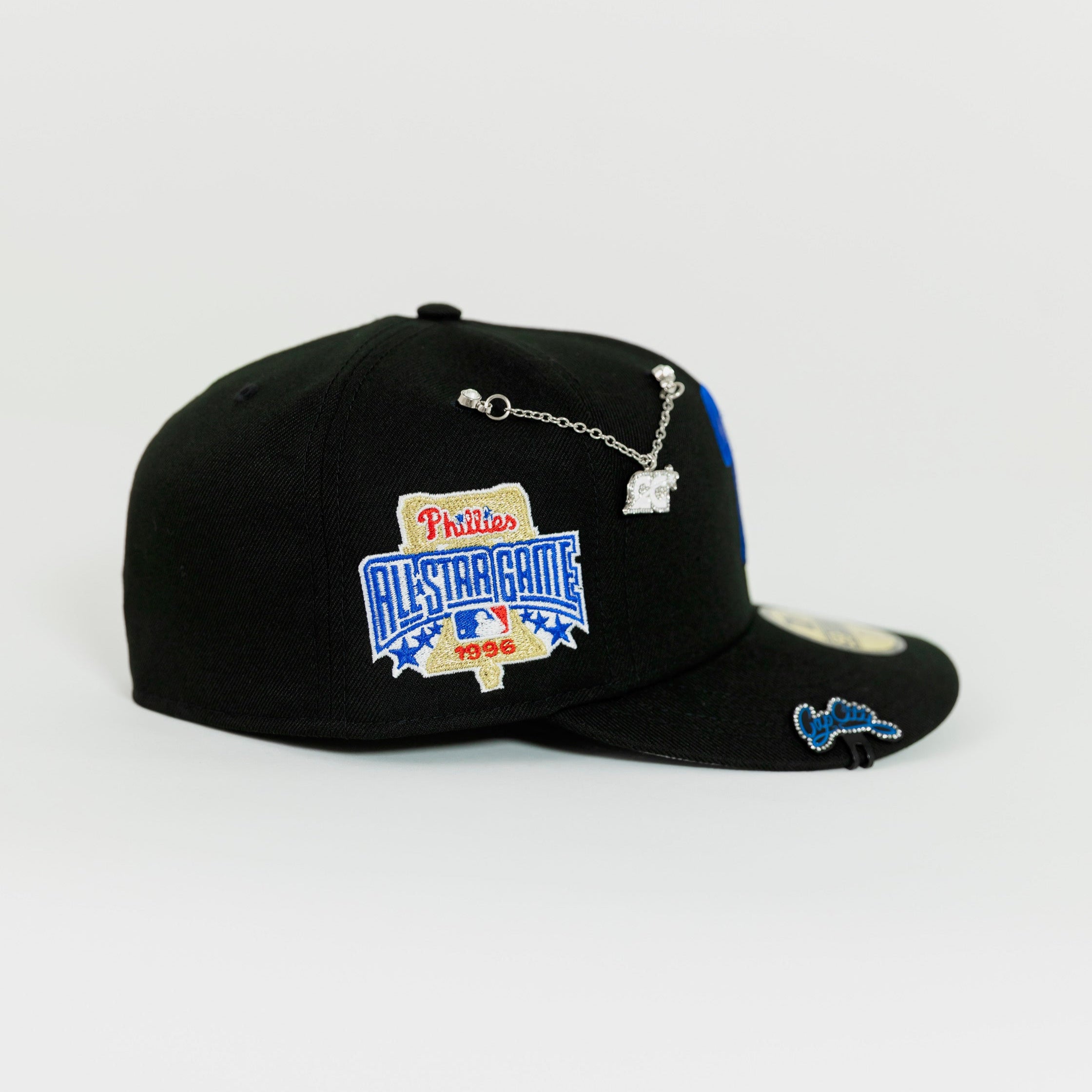 NEW ERA EXCLUSIVE 59FIFTY BLACK PHILADELPHIA PHILLIES W/ 1996 ALL STAR GAME PATCH