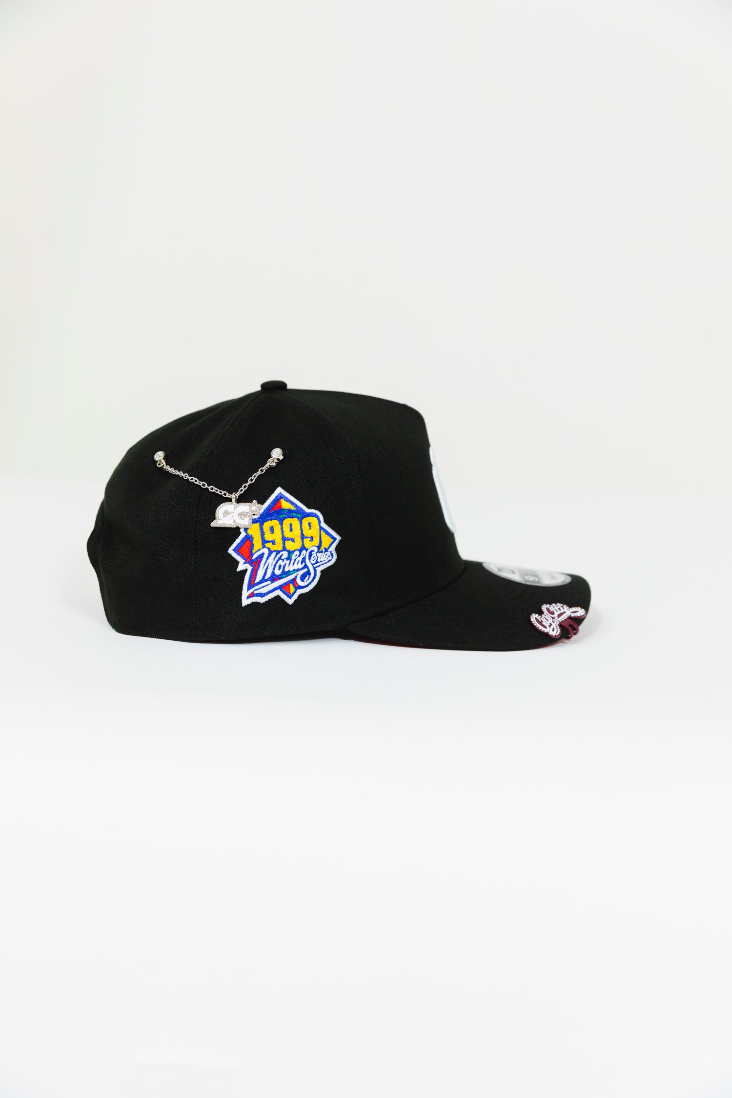 NEW ERA EXCLUSIVE 9FIFTY A-FRAME BLACK NEW YORK YANKEES SNAPBACK W/ 1999 WORLD SERIES SIDE PATCH