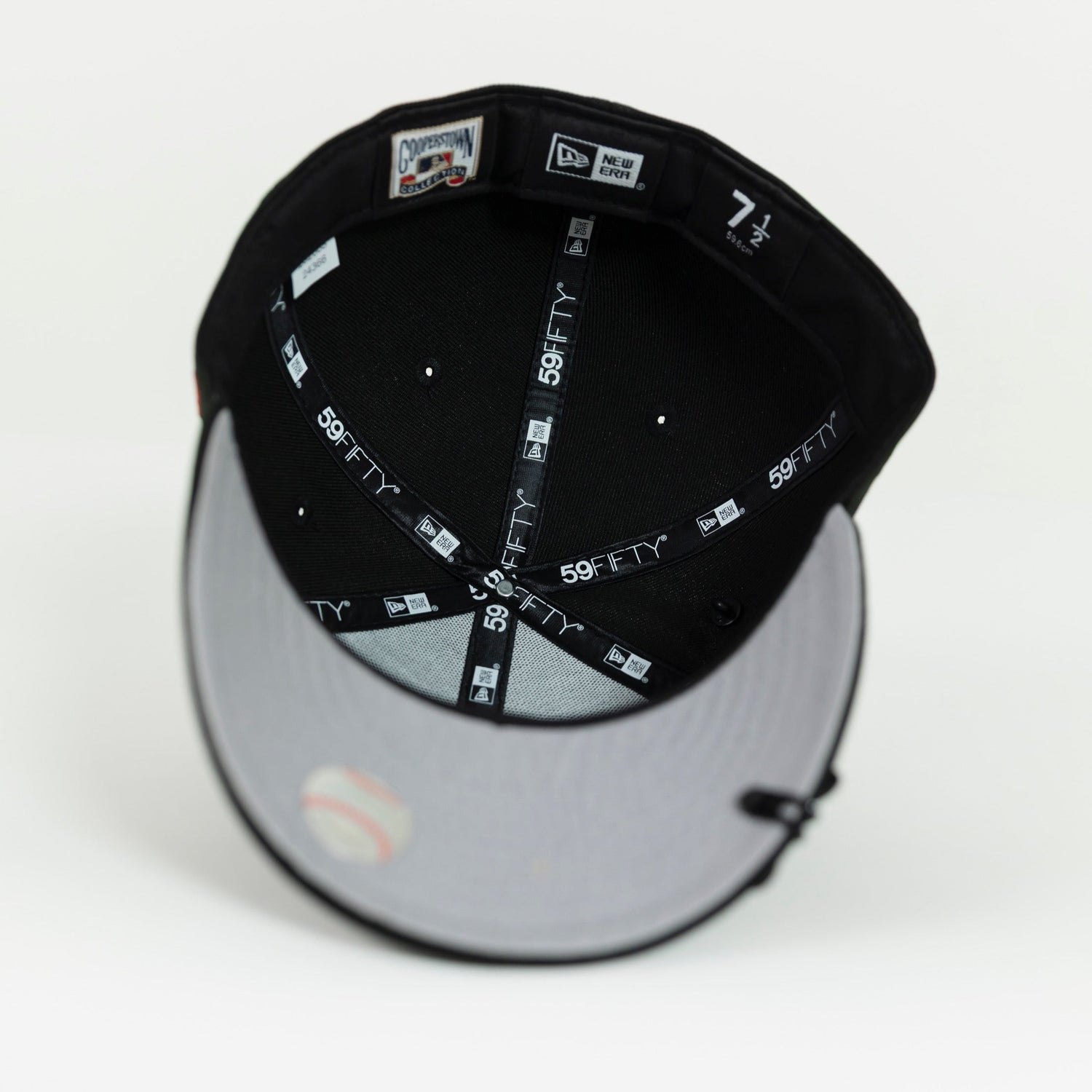 NEW ERA EXCLUSIVE 59FIFTY BLACK WASHINGTON NATIONALS W/ 45TH ANNIVERSARY SIDE PATCH