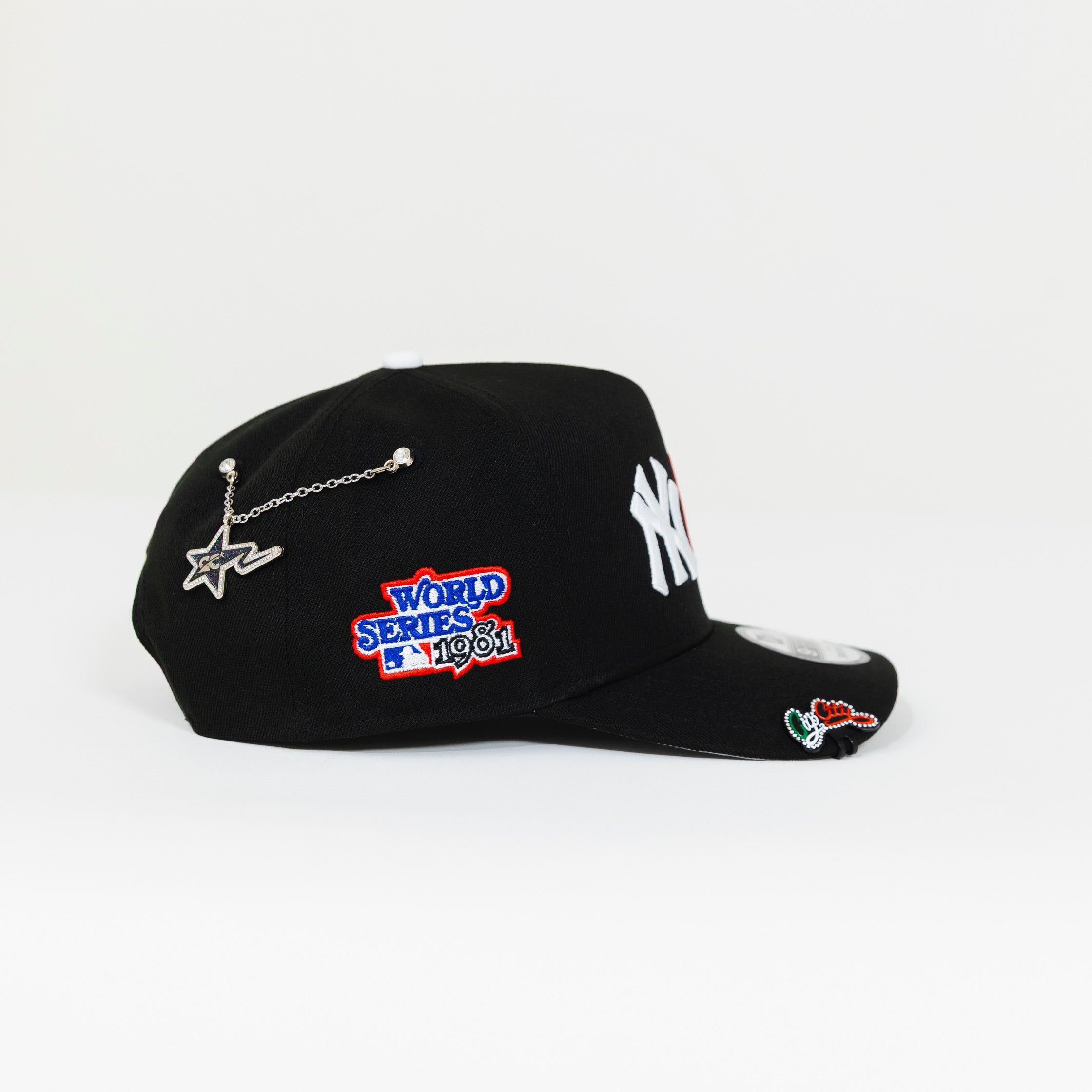 NEW ERA EXCLUSIVE 9FIFTY A-FRAME BLACK NEW YORK YANKEES X LOS ANGELES DODGERS W/ 1981 WORLD SERIES SIDE PATCH