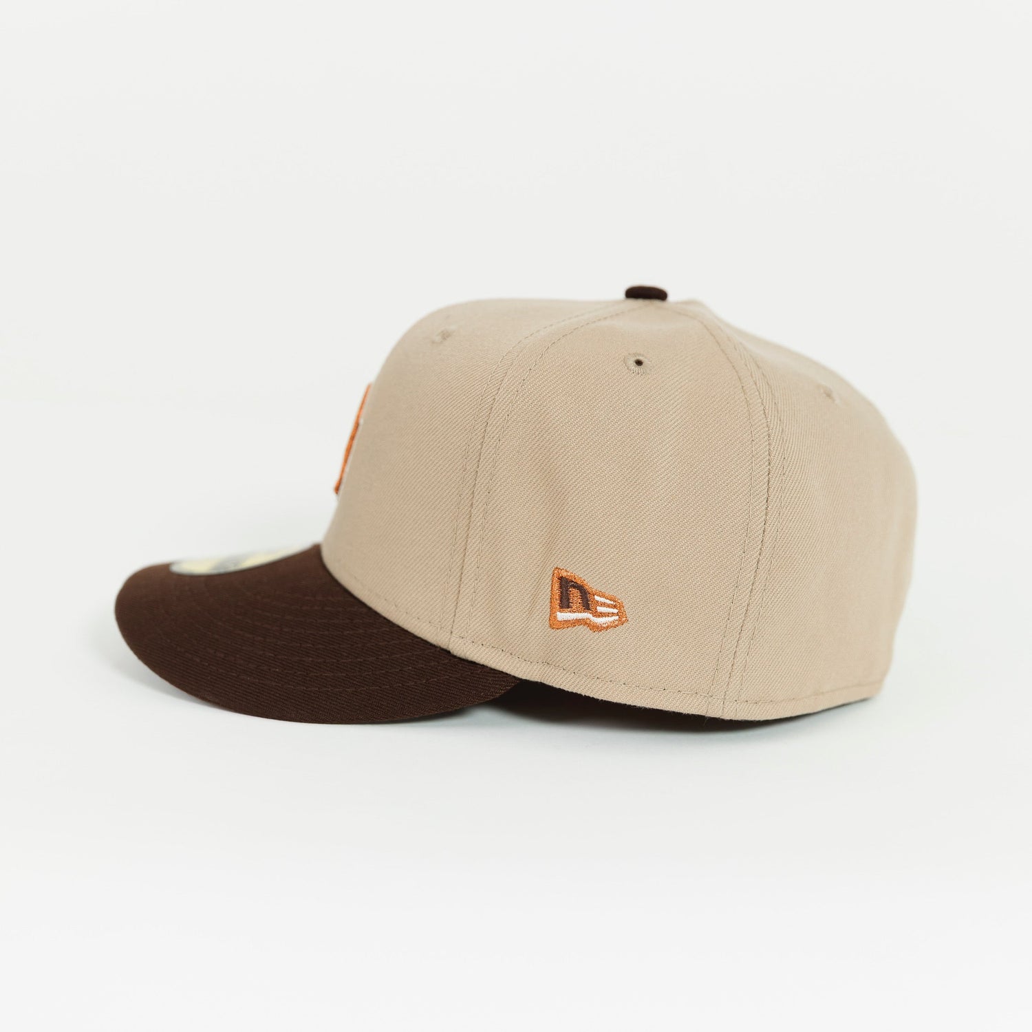 NEW ERA EXCLUSIVE 59FIFTY KHAKI/ BROWN LOS ANGELES DODGERS W/ 100TH ANNIVERSARY SIDE PATCH