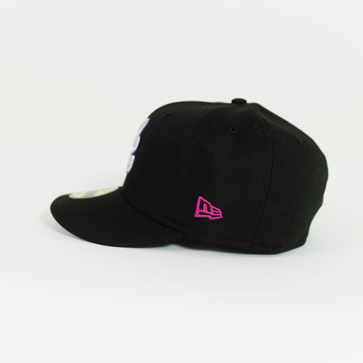 NEW ERA 59FIFTY BLACK ATLANTA BRAVES W/ "TURNER FIELD" SIDE PATCH