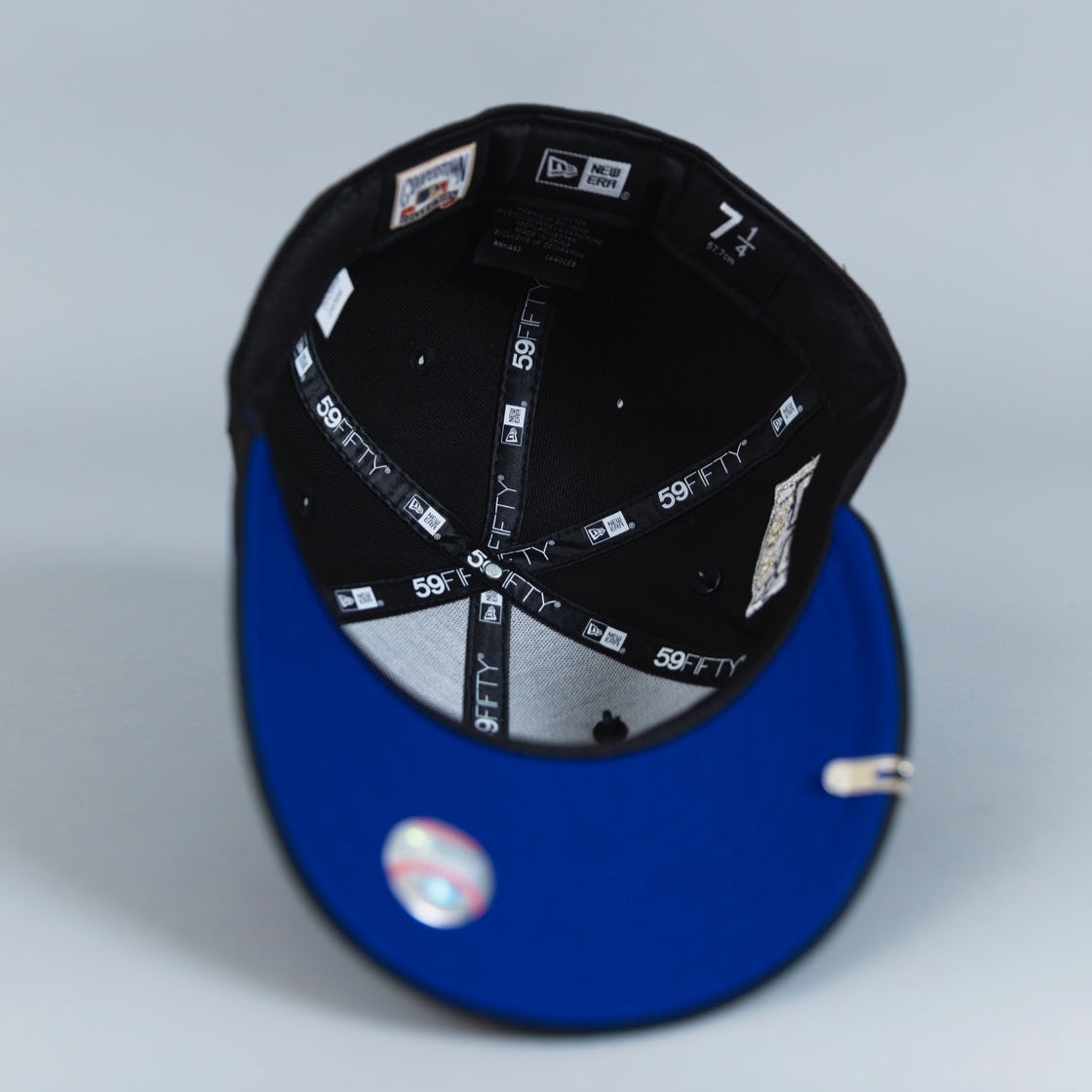 NEW ERA EXCLUSIVE 59FIFTY BLACK HOUSTON ASTROS SCRIPT W/ 50TH ANNIVERSARY SIDE PATCH