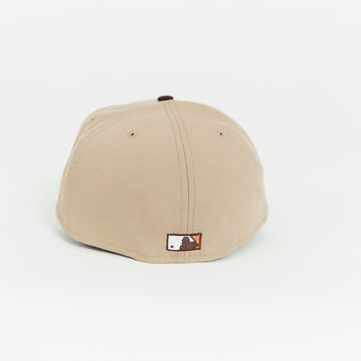 NEW ERA EXCLUSIVE 59FIFTY KHAKI/ BROWN LOS ANGELES DODGERS SCRIPT W/ 100TH ANNIVERSARY SIDE PATCH