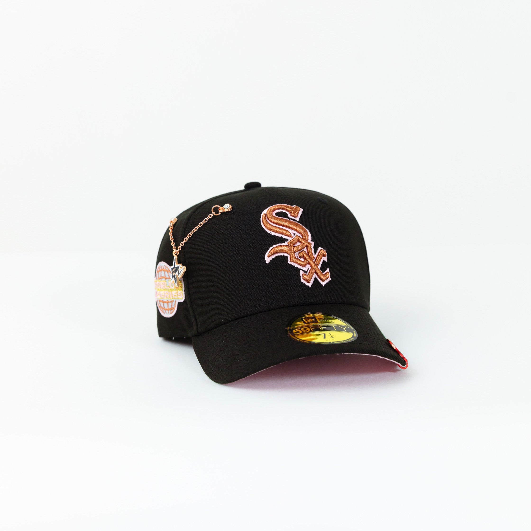 NEW ERA EXCLUSIVE 59FIFTY BLACK CHICAGO WHITE SOX W/ 2005 WORLD SERIES SIDE PATCH