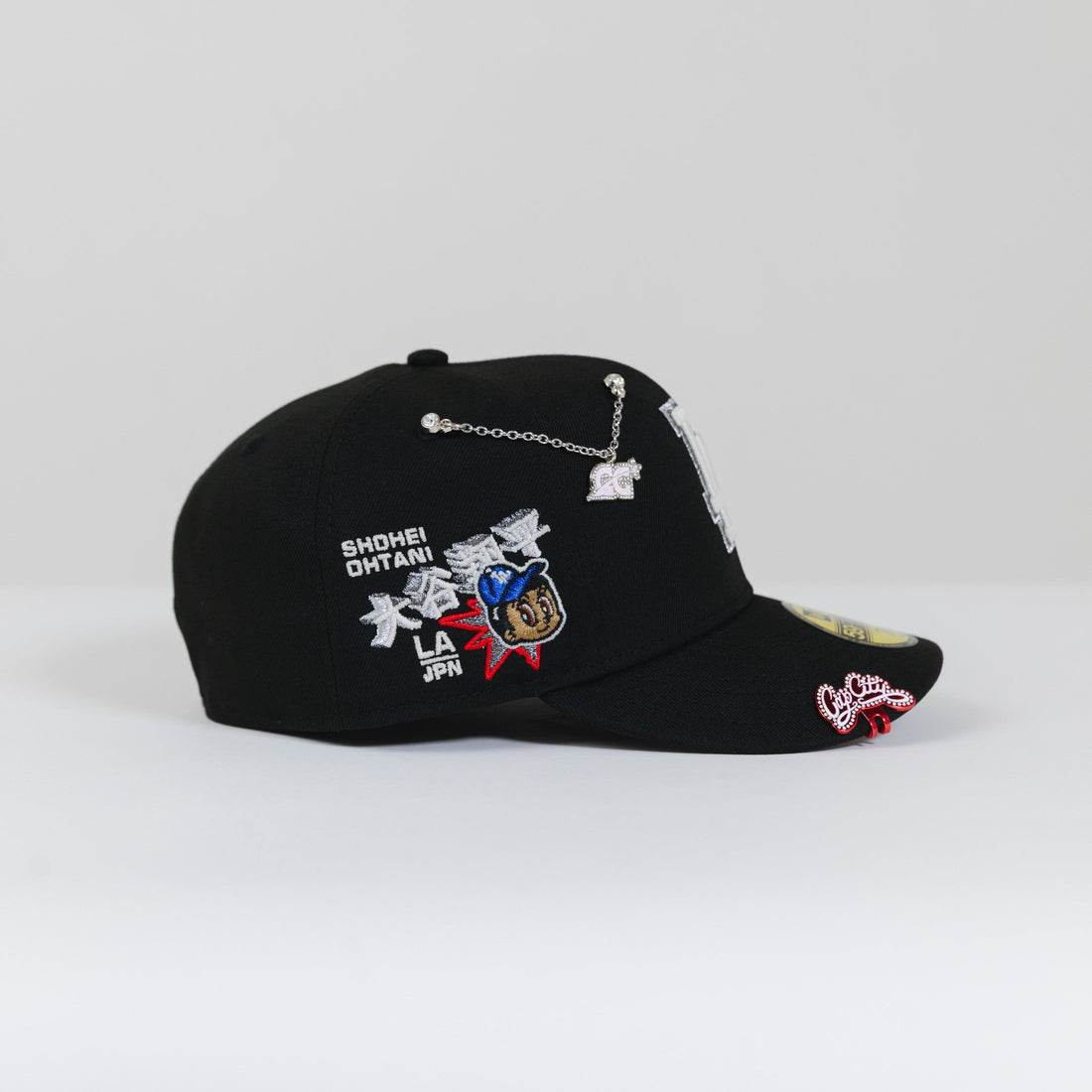 NEW ERA 59FIFTY BLACK LOS ANGELES DODGERS W/ 